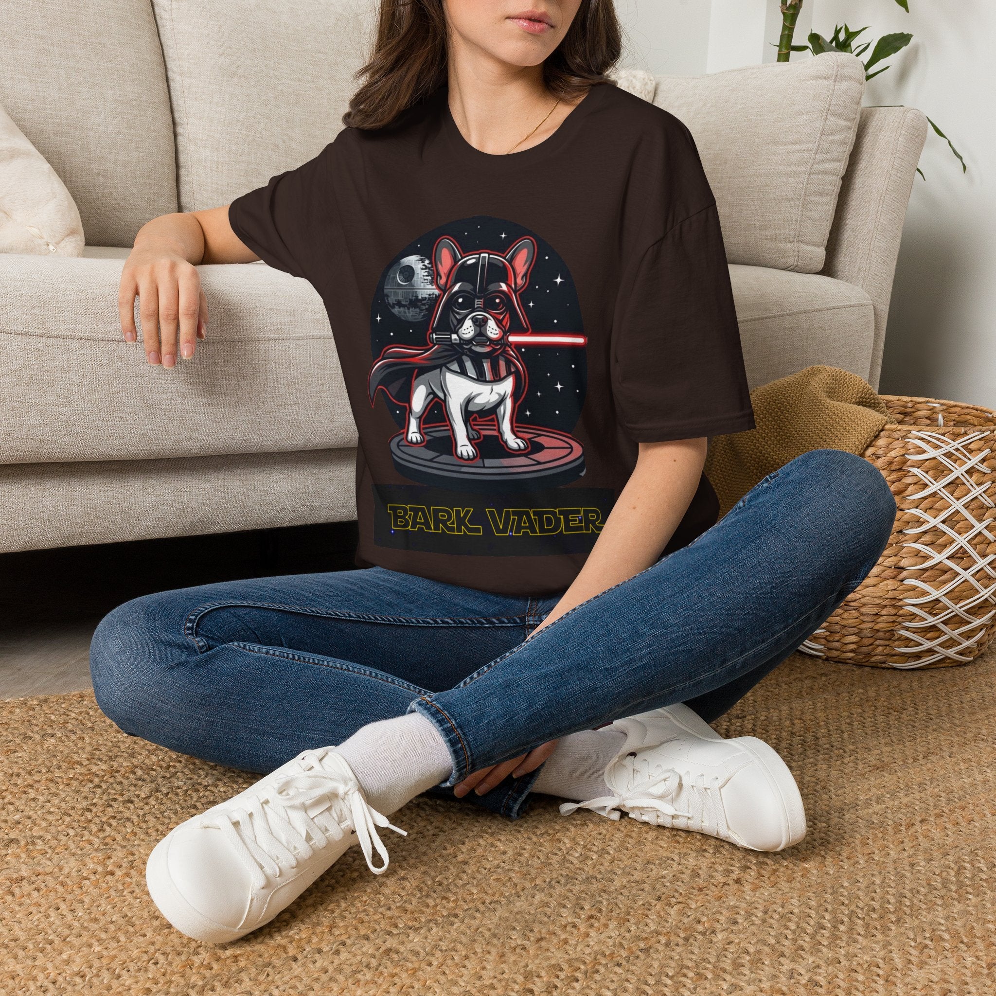 Bark Vader French Bulldog T-Shirt | Space Dog, Lightsaber Humor