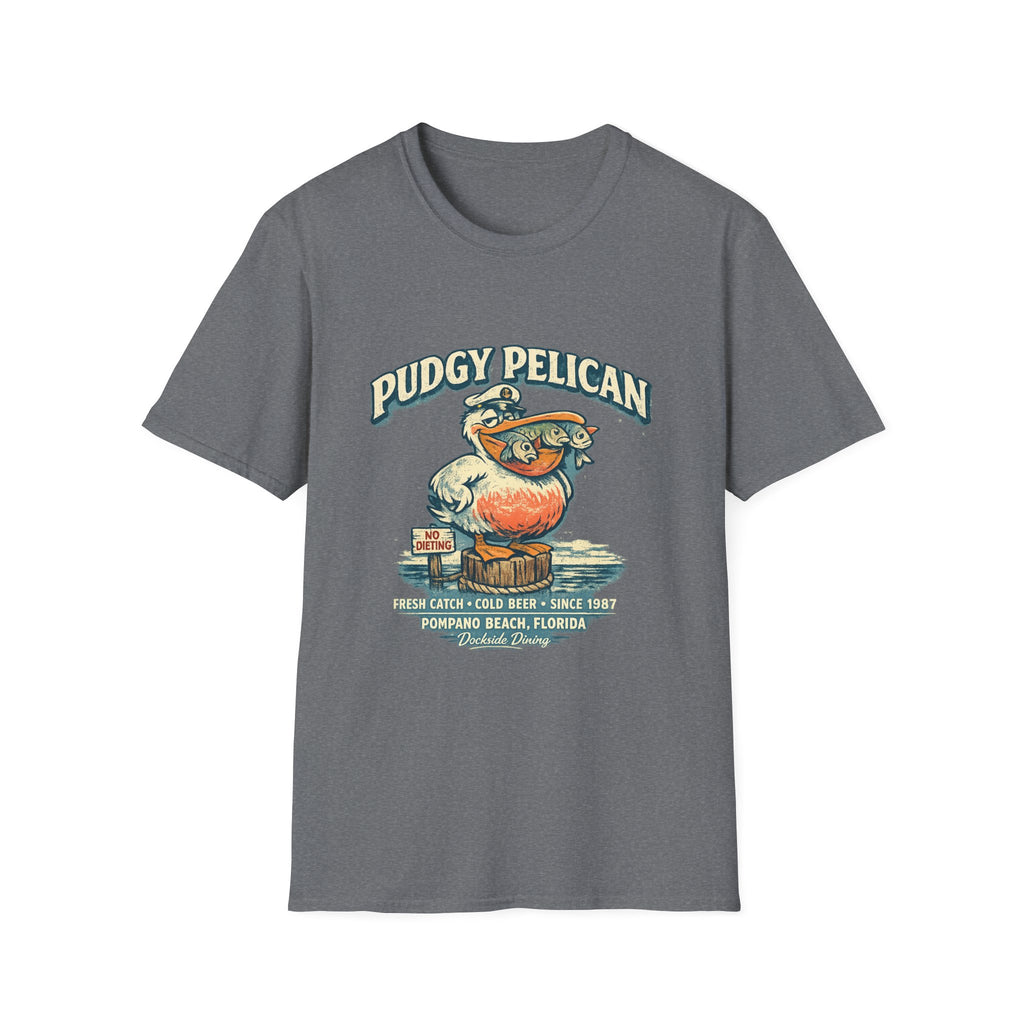 Pudgy Pelican Graphic T-Shirt — Vintage Beach Bird Tee