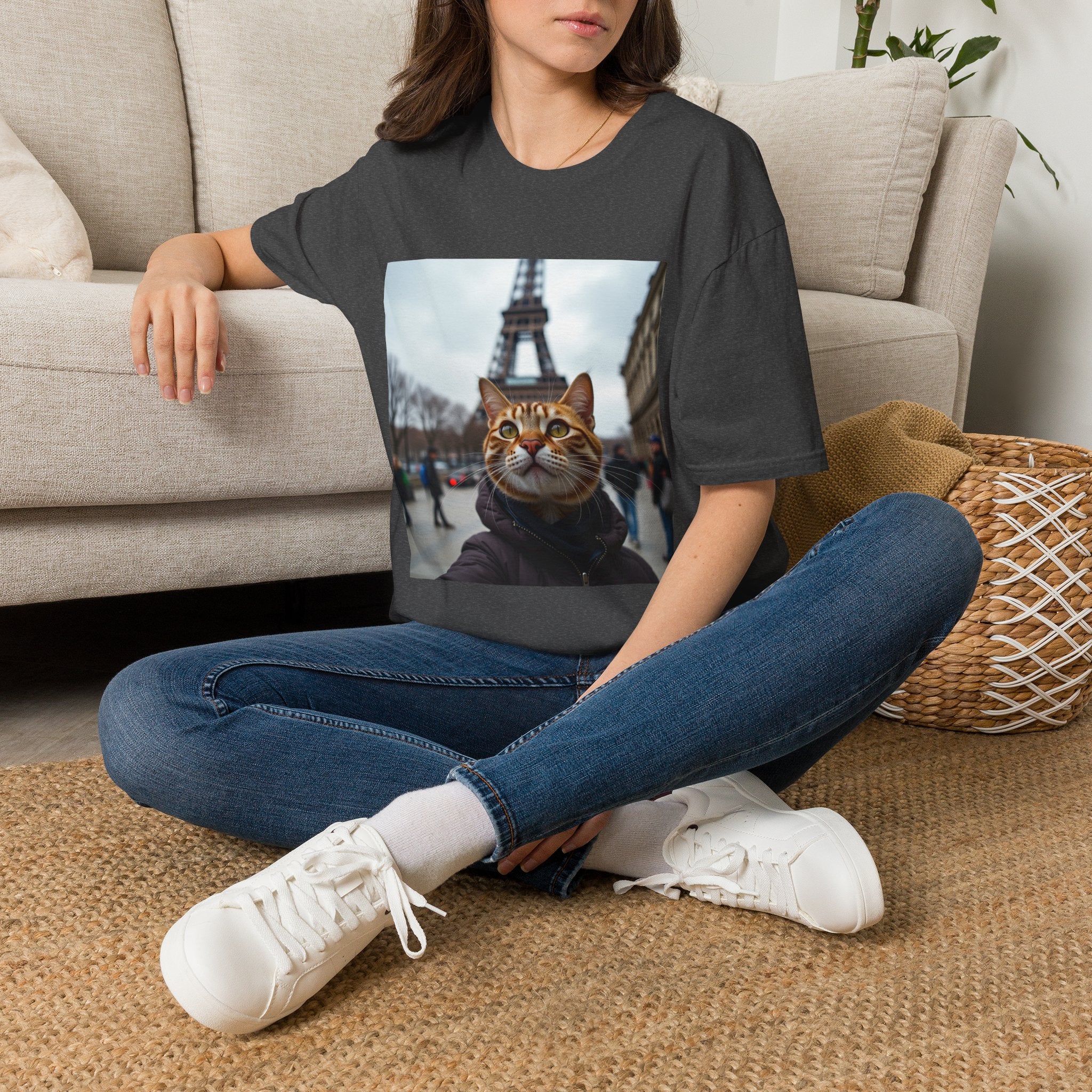 Cat Selfie at Eiffel Tower T-Shirt