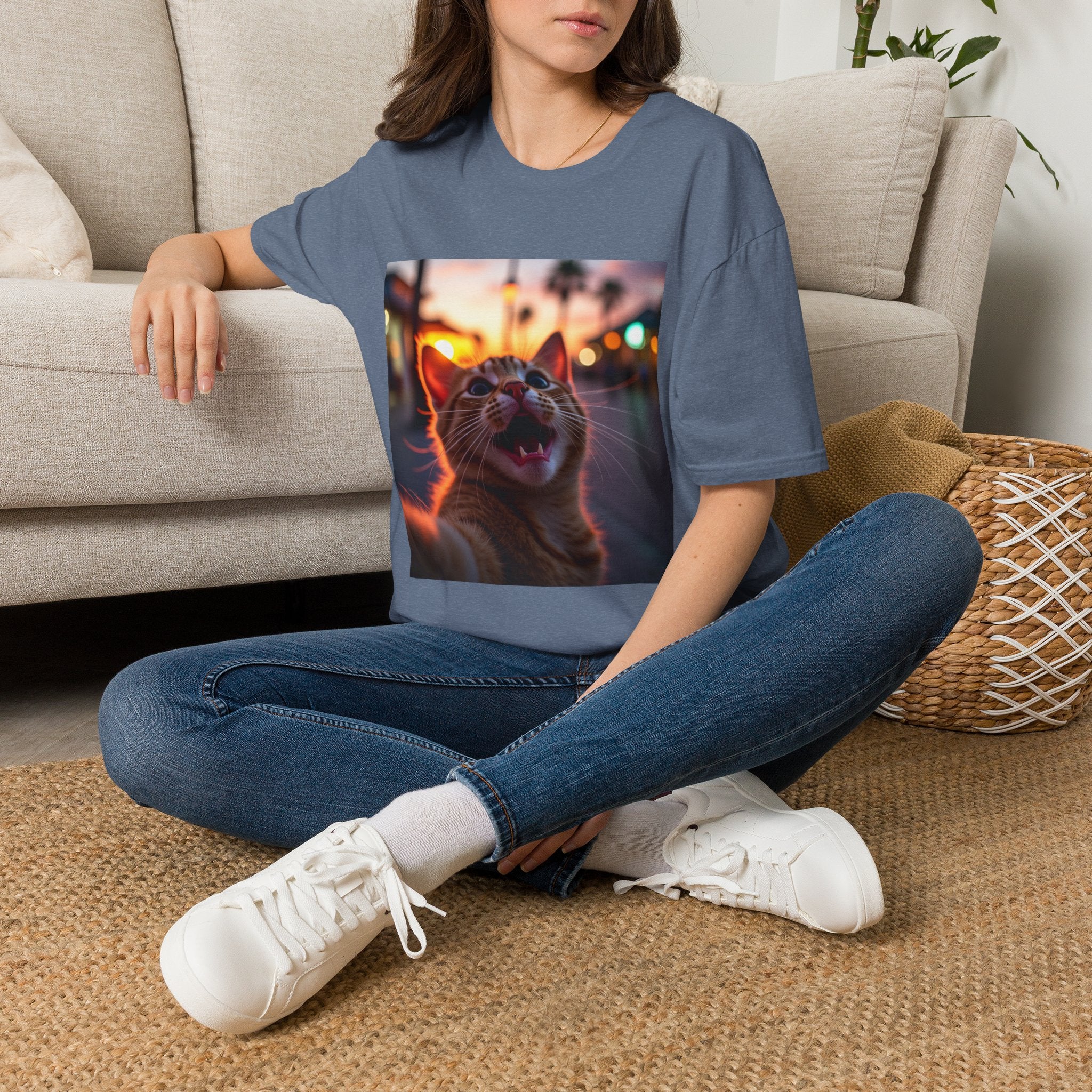Festive Cat Selfie T-Shirt