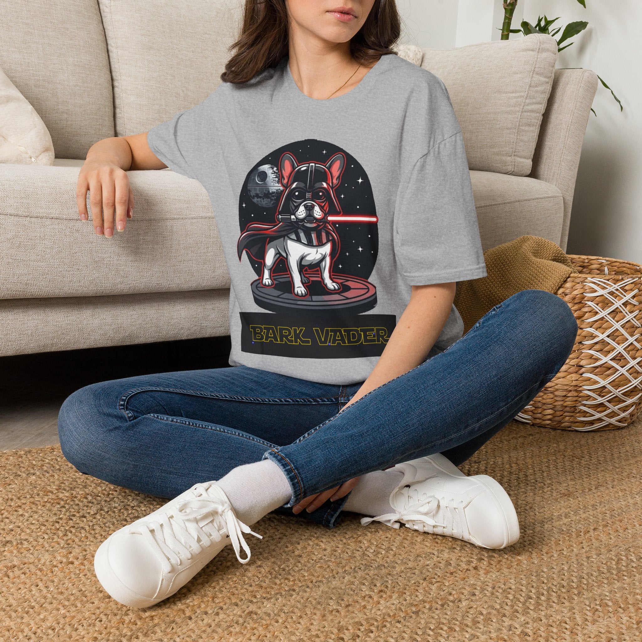 Bark Vader French Bulldog T-Shirt | Space Dog, Lightsaber Humor