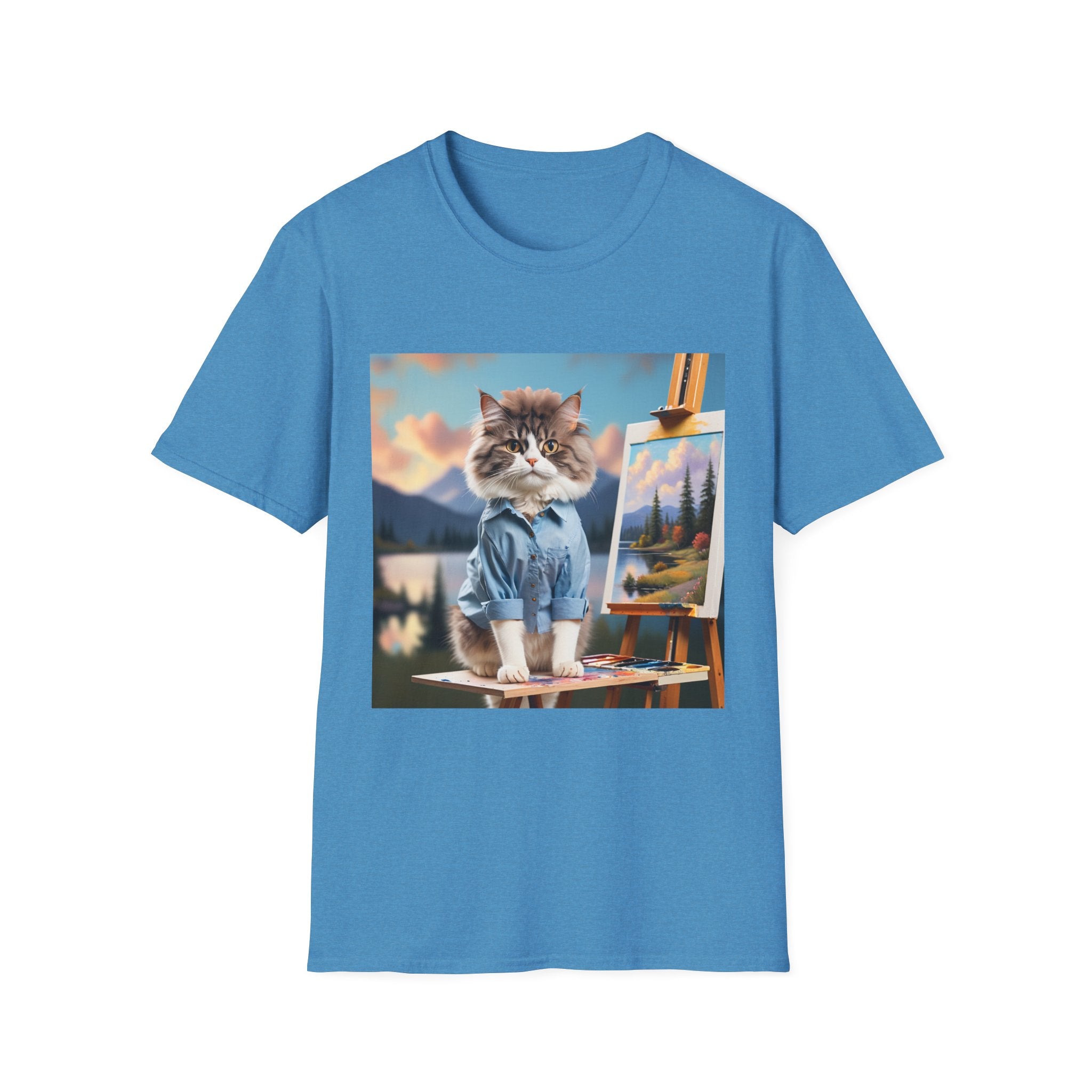Happy Little Painter Cat T-Shirt