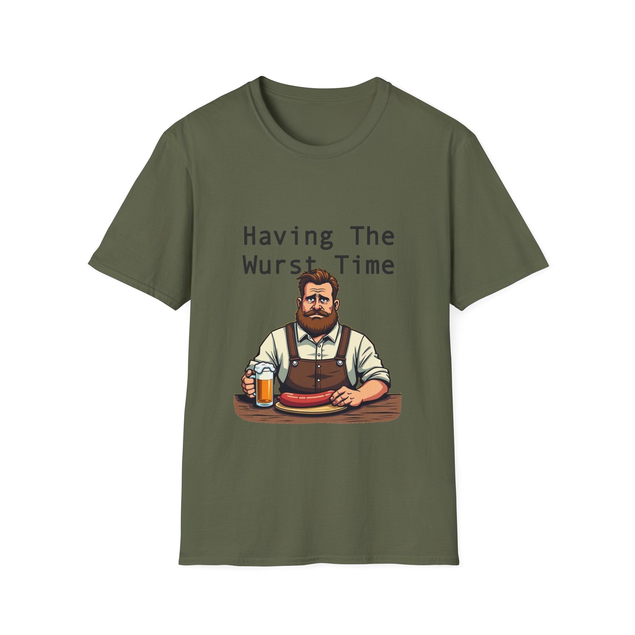 Having The Wurst Time T-Shirt, Funny German Beer, Unisex Humor Tee, Oktoberfest Gift, Casual Wear, Party Outfit