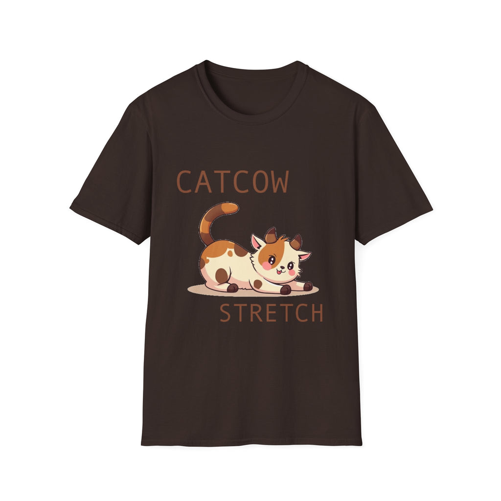 Catcow Stretch T-Shirt | Cute Calico Cat Illustration