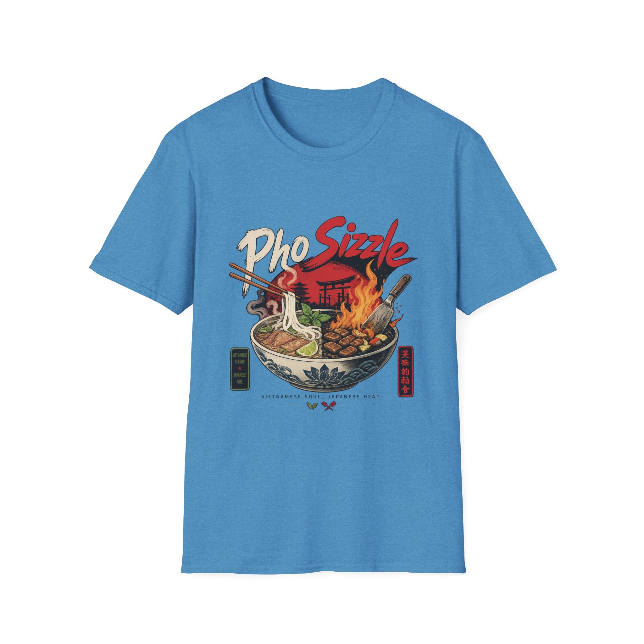 Pho Sizzle T-Shirt – Asian Fusion Street Food Bowl Graphic Tee