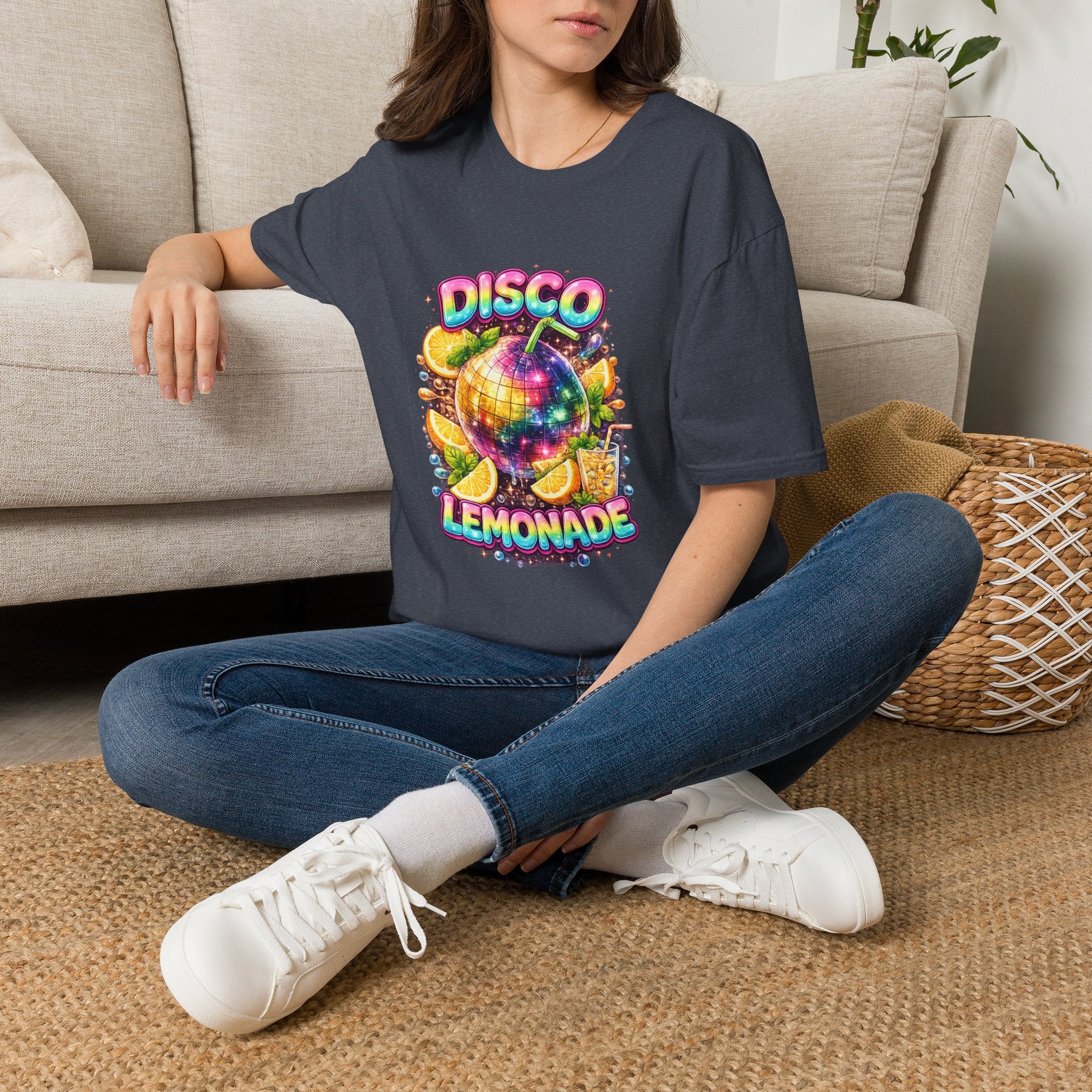 Disco Lemonade – Retro Groovy Lemon Disco Ball T-Shirt
