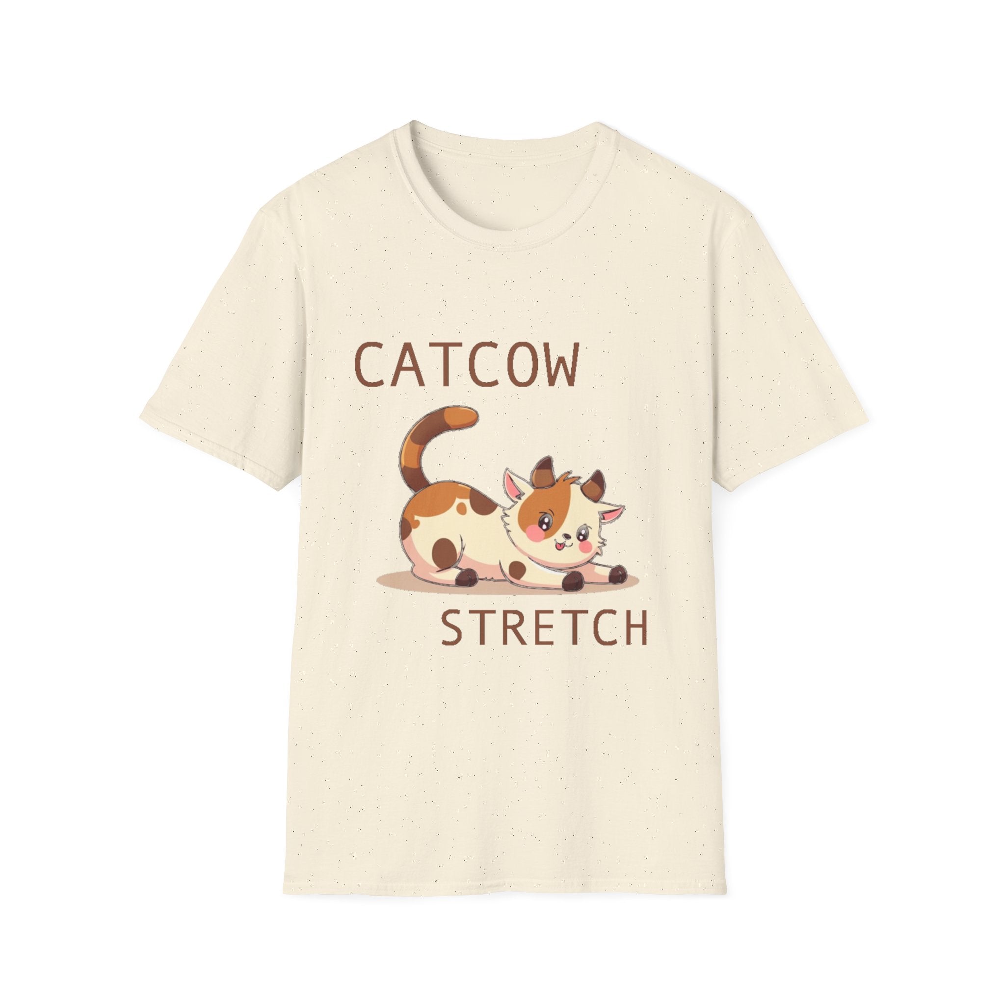 Catcow Stretch T-Shirt | Cute Calico Cat Illustration
