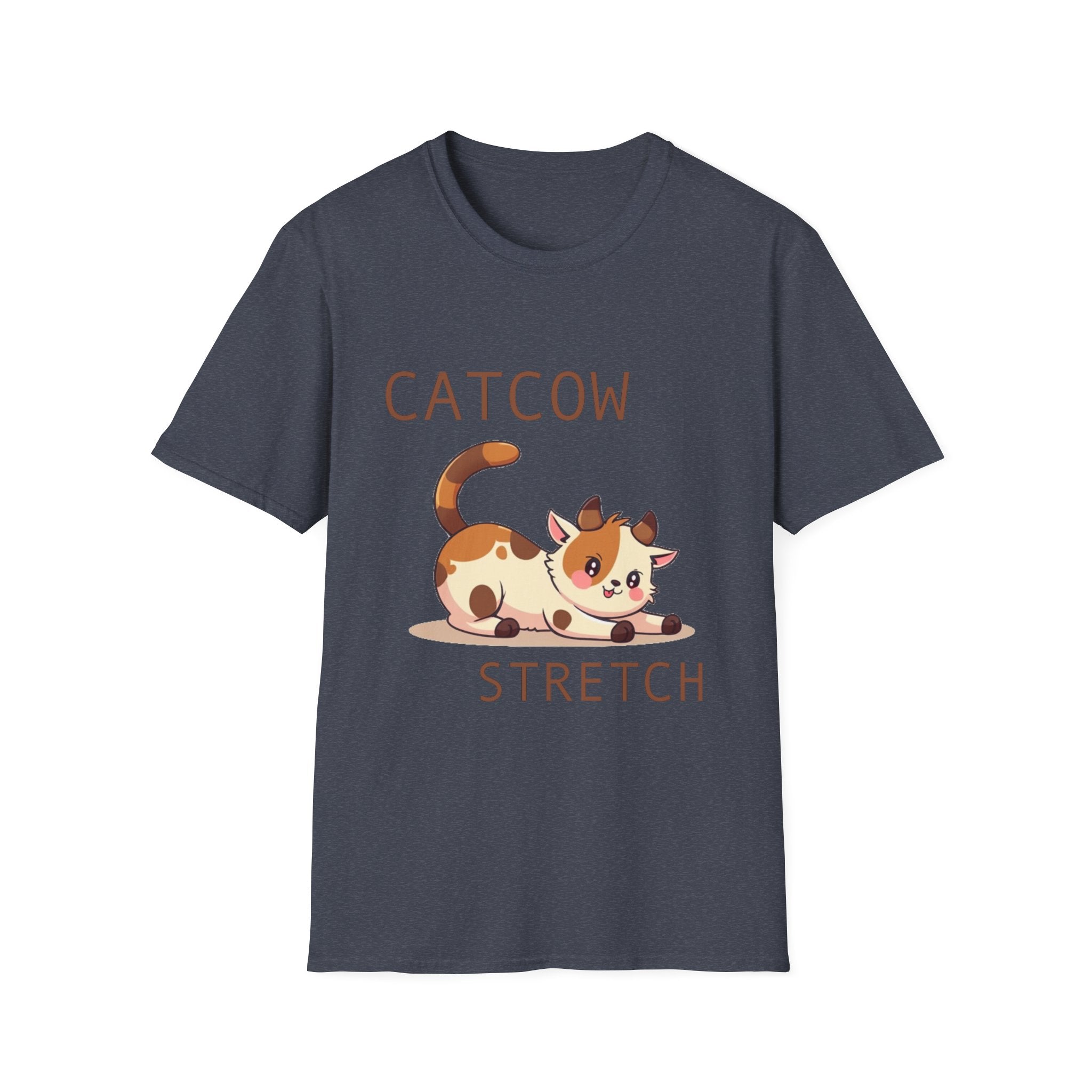 Catcow Stretch T-Shirt | Cute Calico Cat Illustration