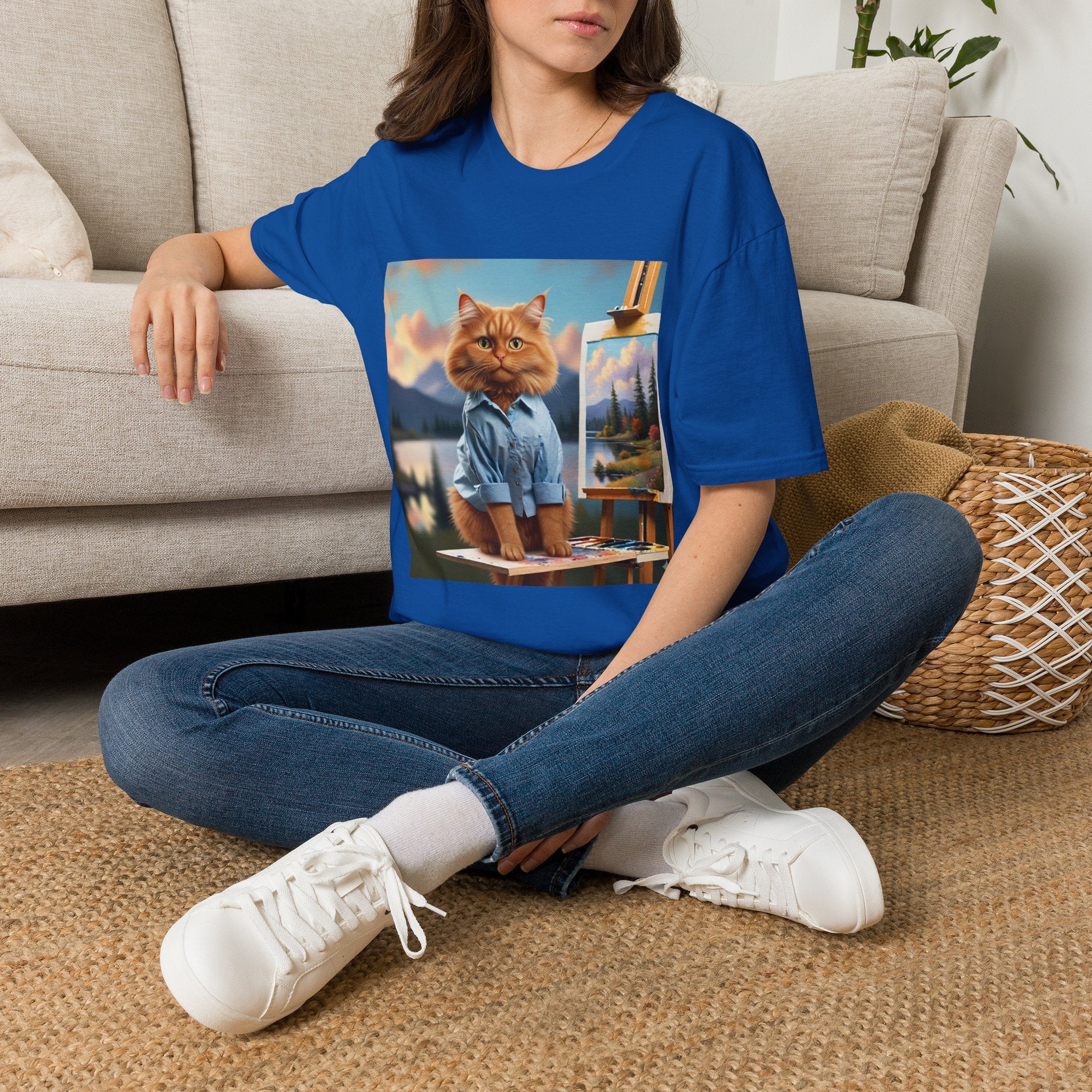 Happy Little Painter Cat T-Shirt