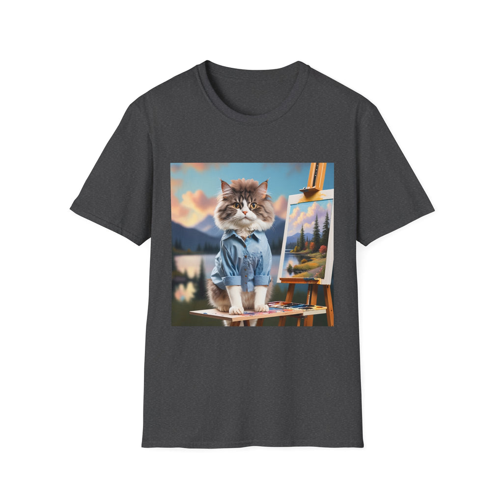 Happy Little Painter Cat T-Shirt