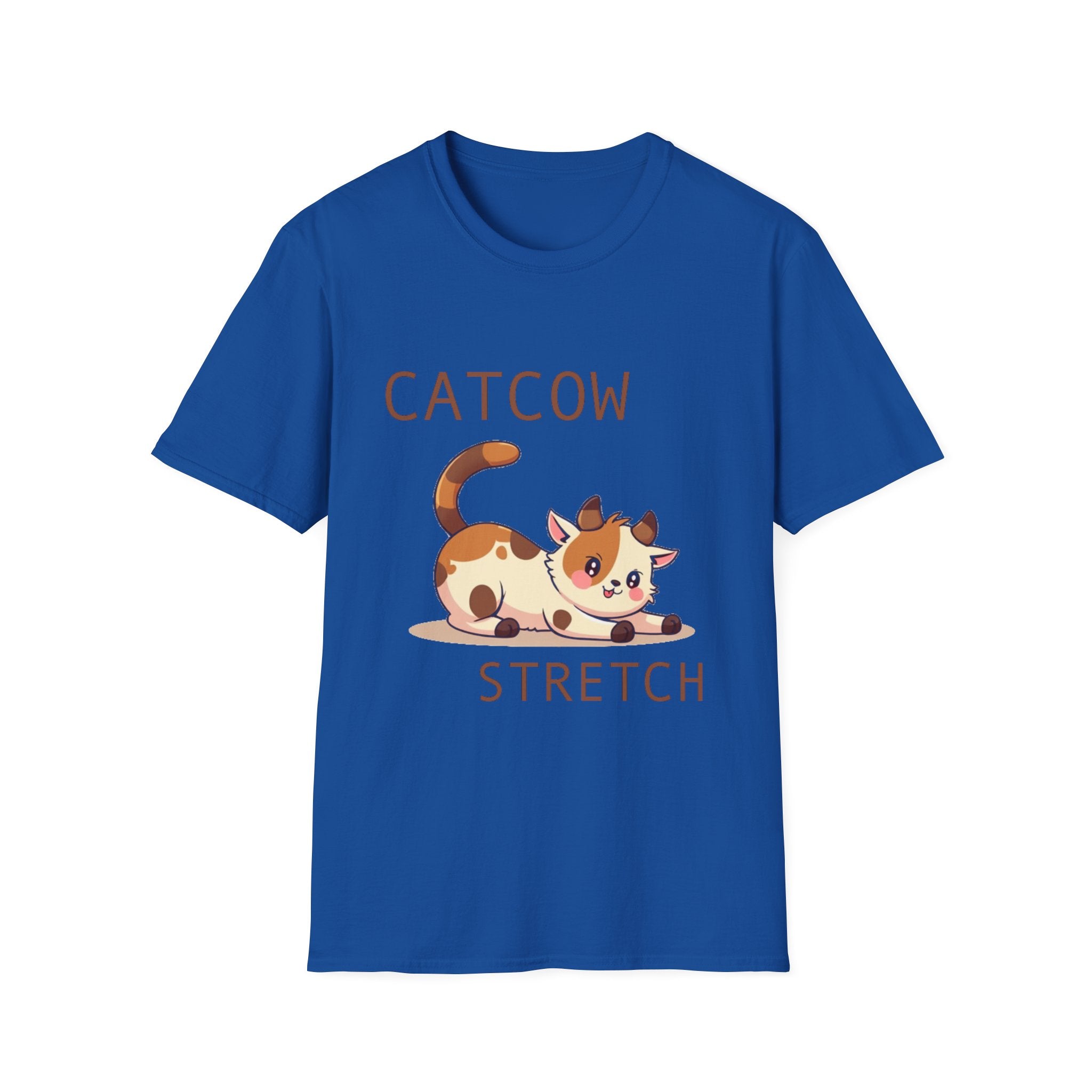 Catcow Stretch T-Shirt | Cute Calico Cat Illustration