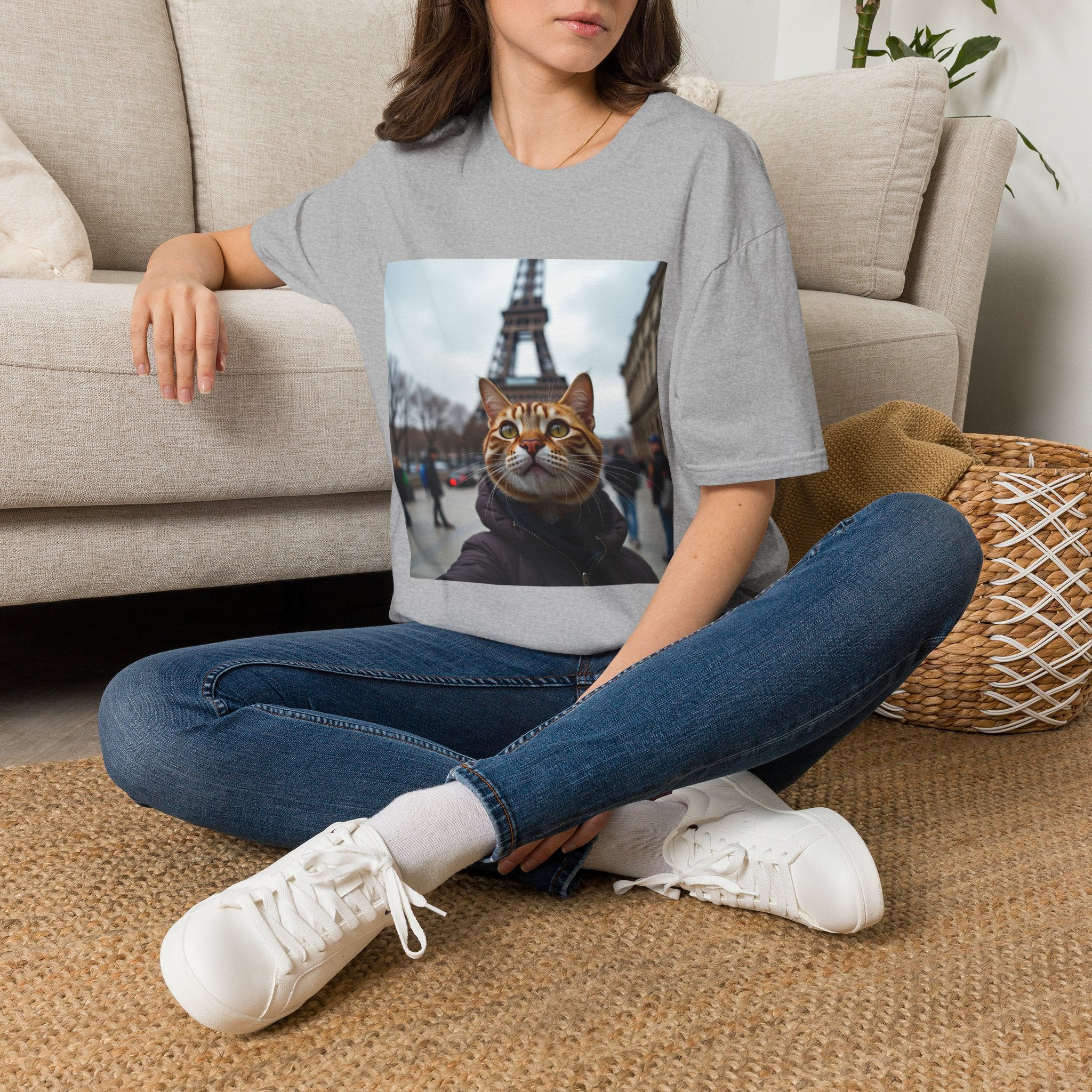 Cat Selfie at Eiffel Tower T-Shirt