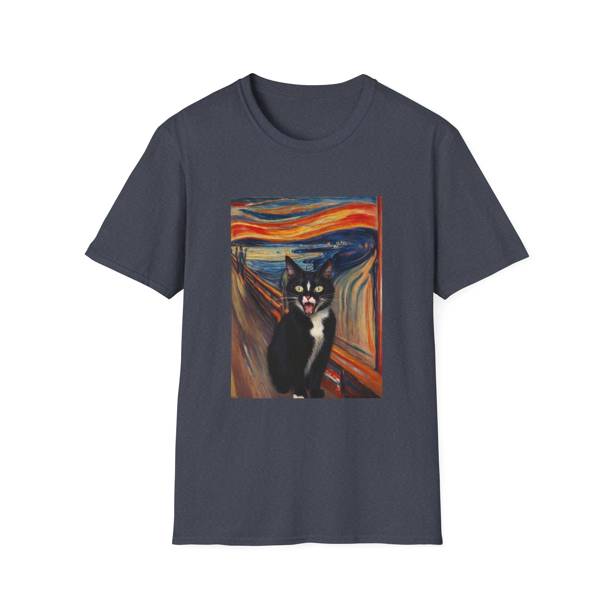 The Scream Cat T-Shirt - Funny Edvard Munch Parody Tee, Cat Art Shirt for Men & Women