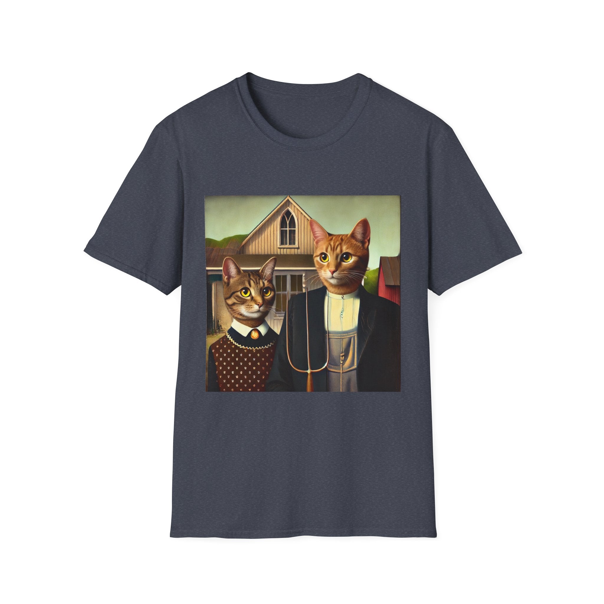 American Gothic Cats T-shirt