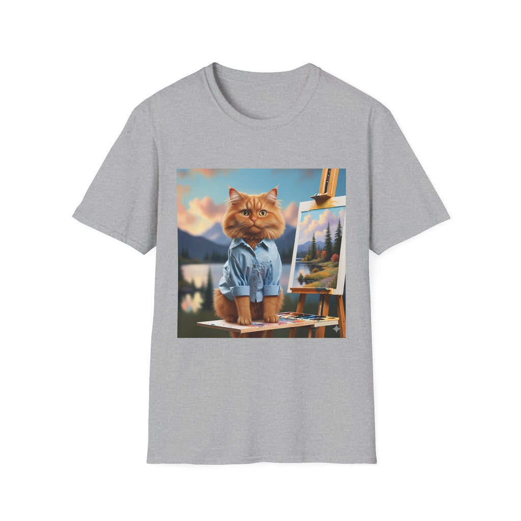 Happy Little Painter Cat T-Shirt