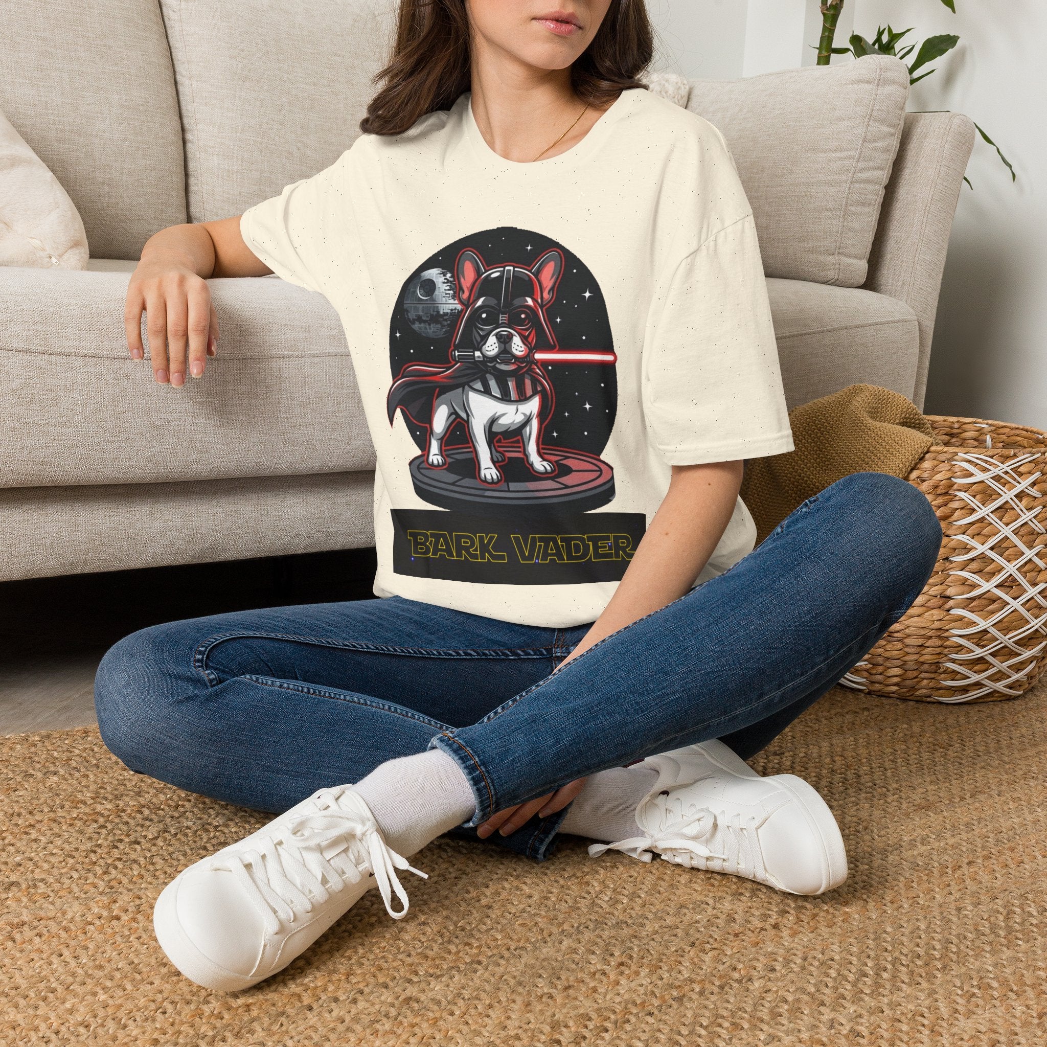 Bark Vader French Bulldog T-Shirt | Space Dog, Lightsaber Humor