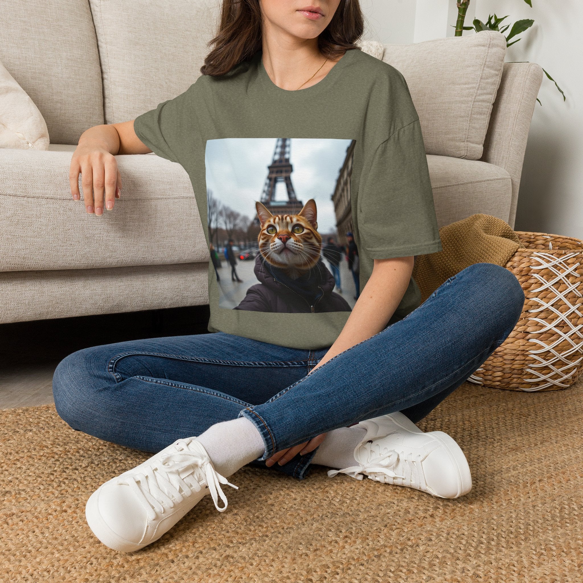 Cat Selfie at Eiffel Tower T-Shirt