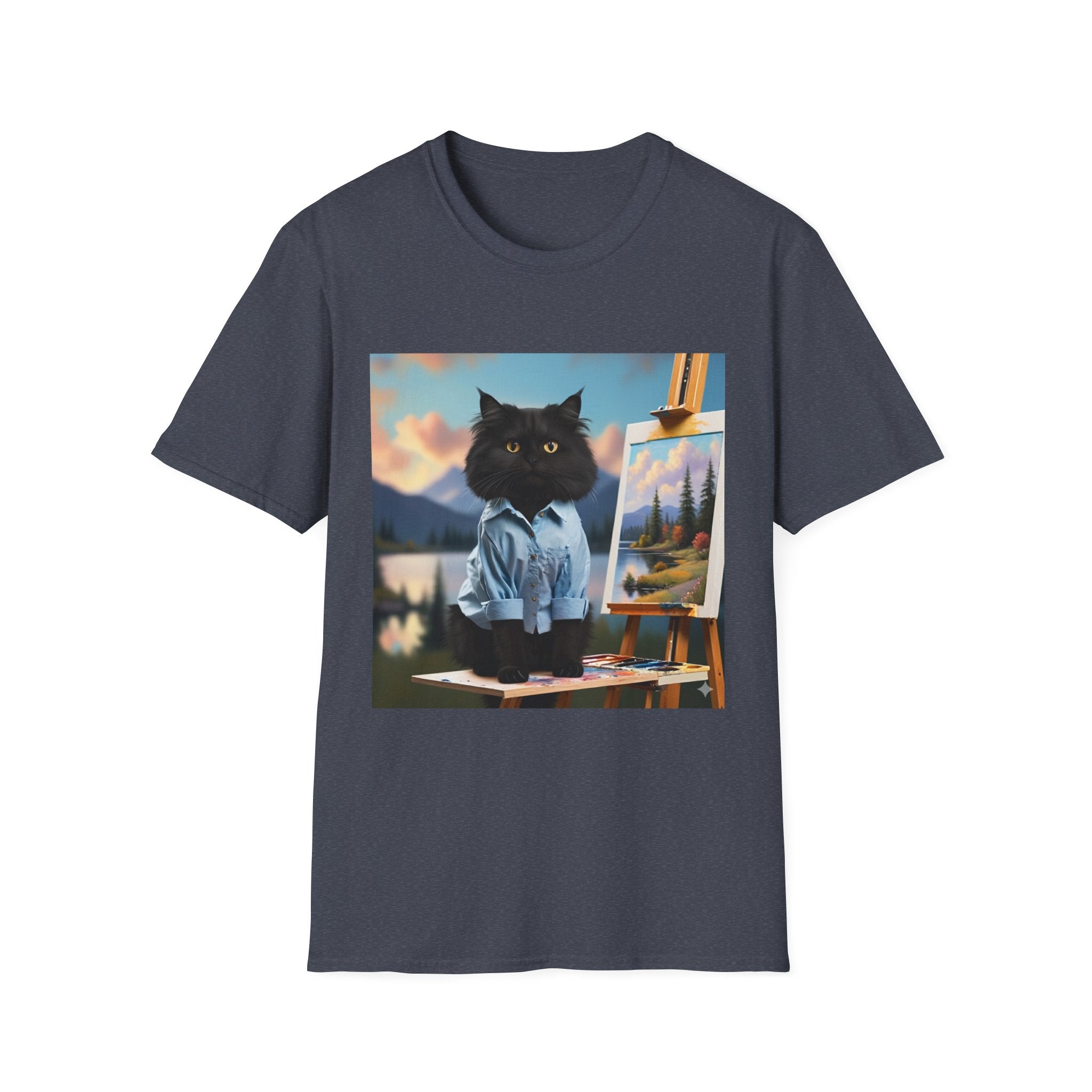 Happy Little Painter Cat T-Shirt