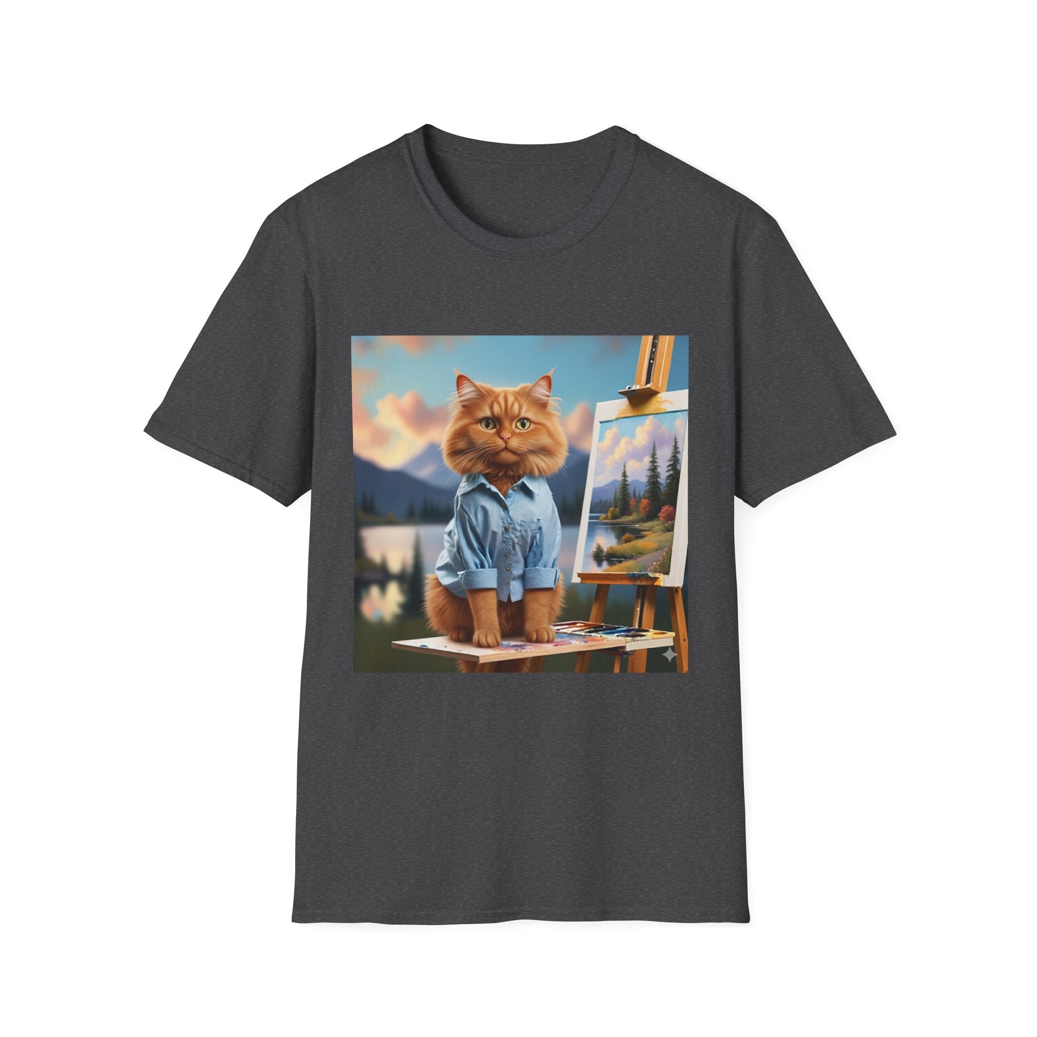 Happy Little Painter Cat T-Shirt