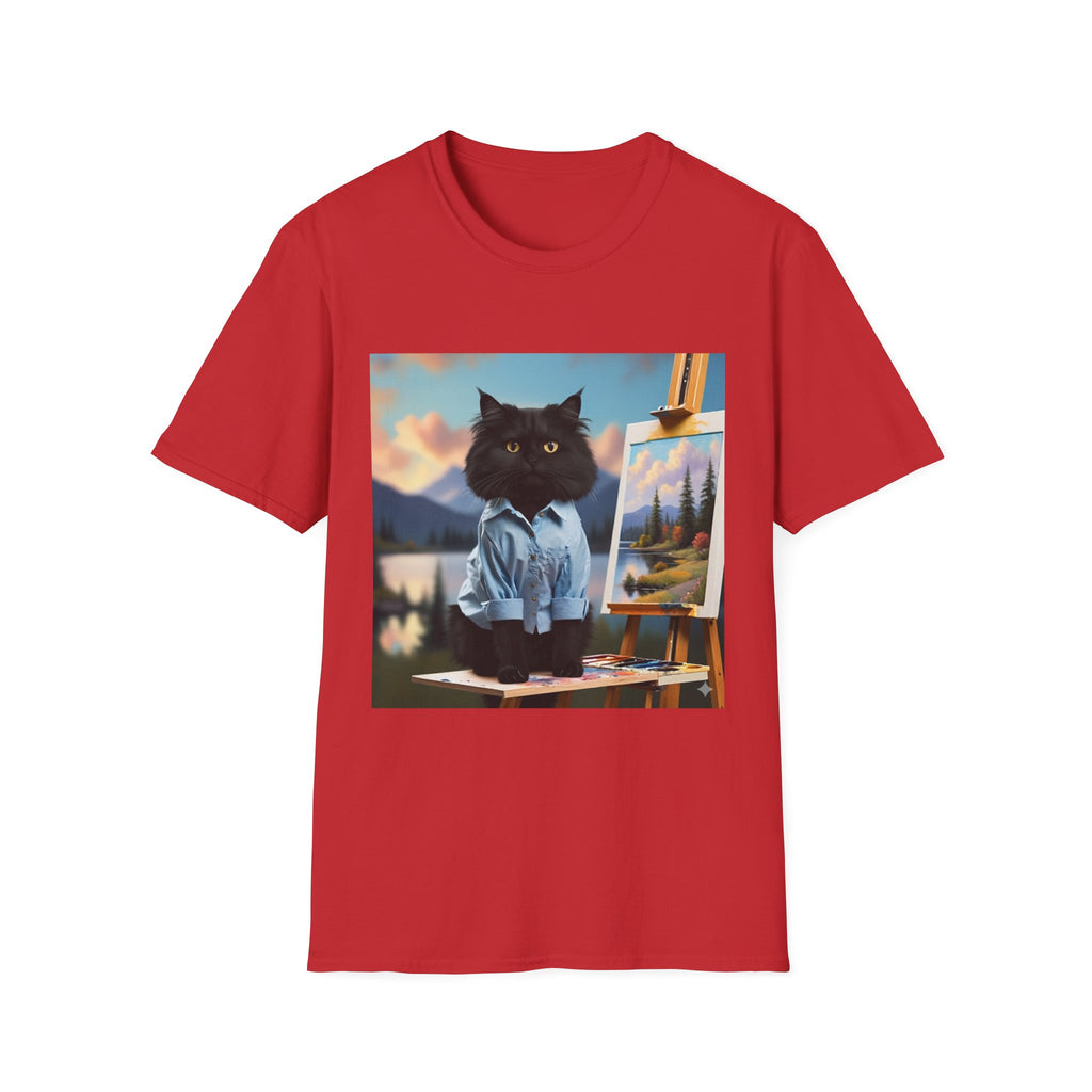Happy Little Painter Cat T-Shirt