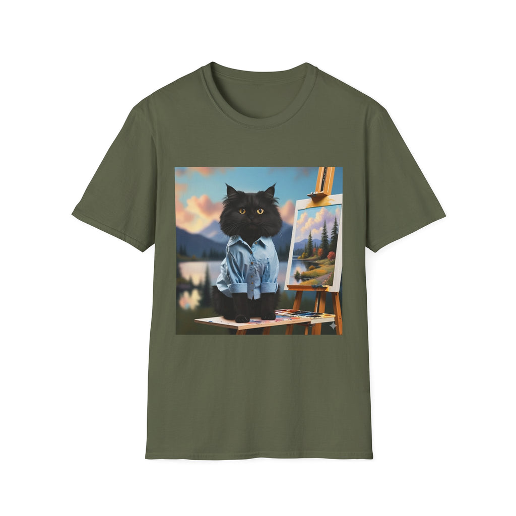 Happy Little Painter Cat T-Shirt