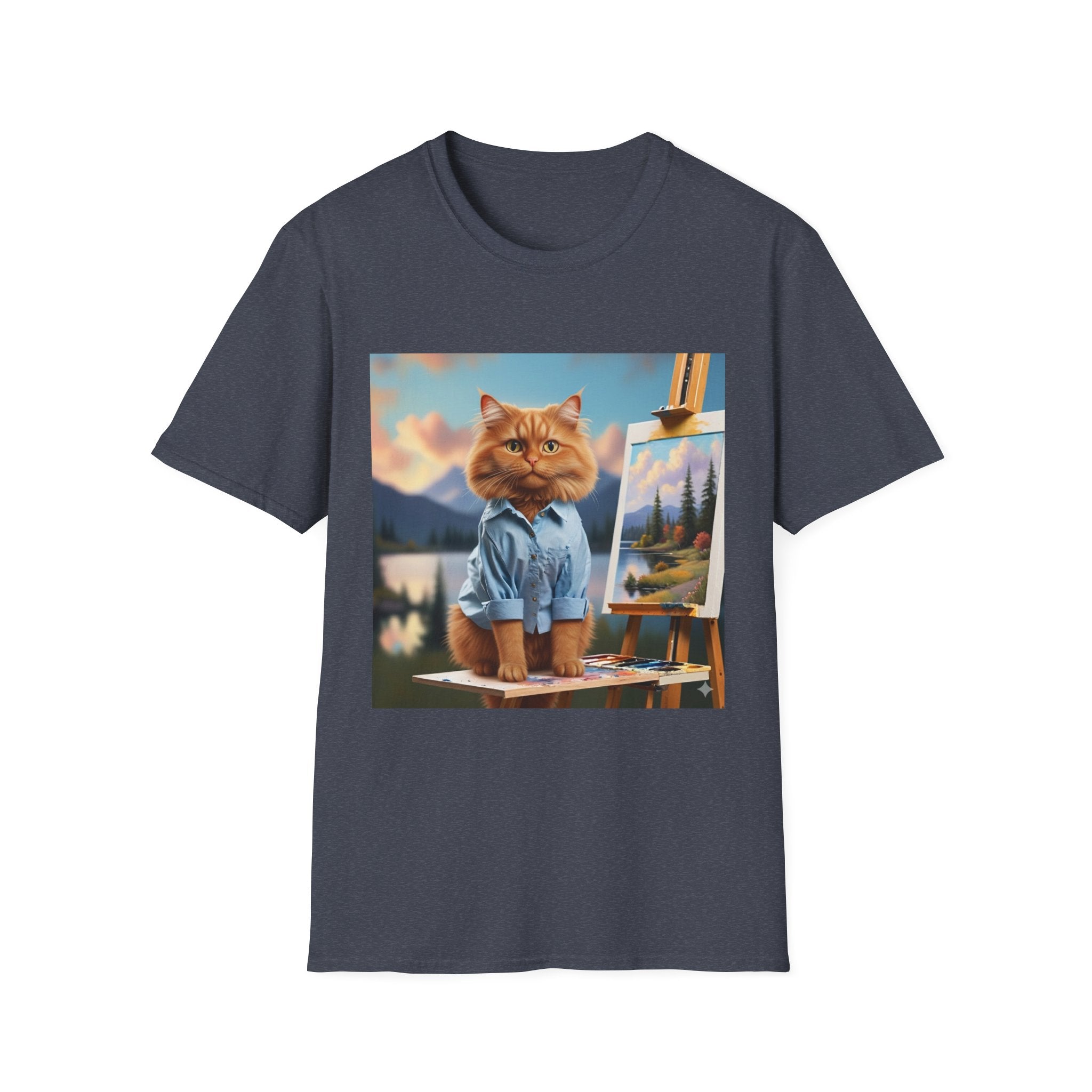 Happy Little Painter Cat T-Shirt