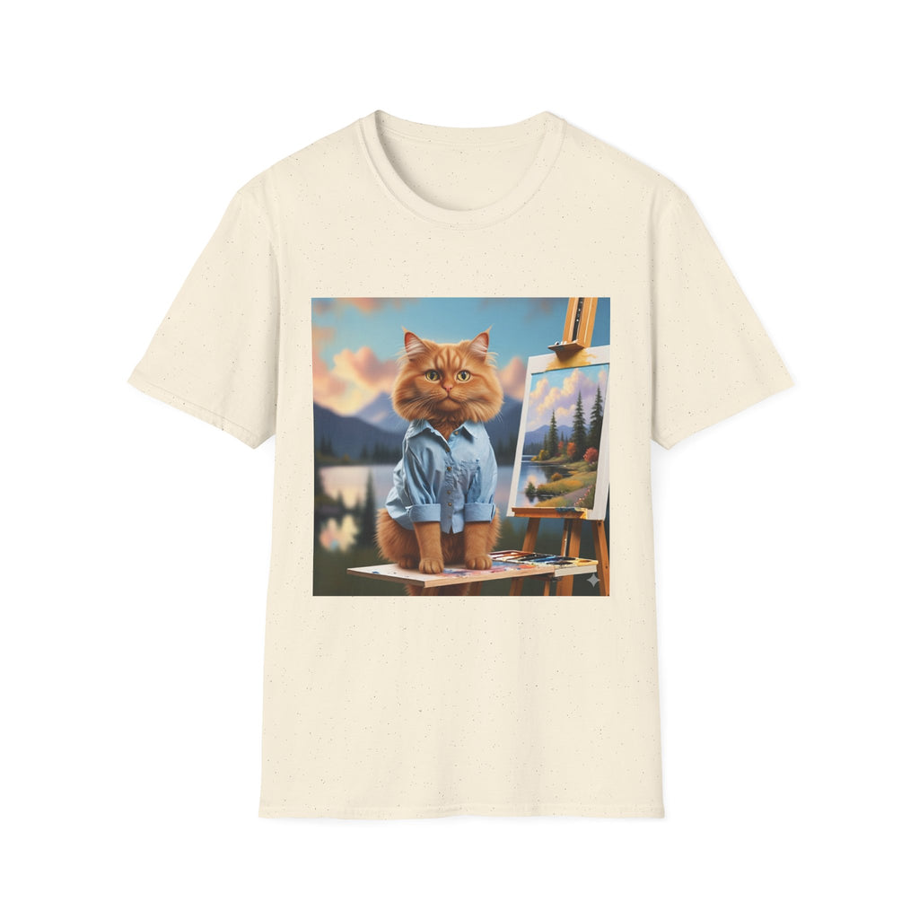 Happy Little Painter Cat T-Shirt