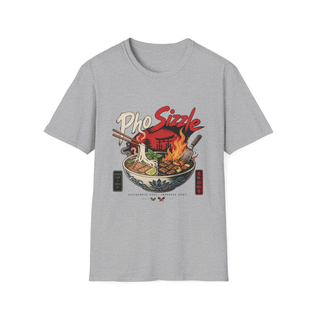Pho Sizzle T-Shirt – Asian Fusion Street Food Bowl Graphic Tee