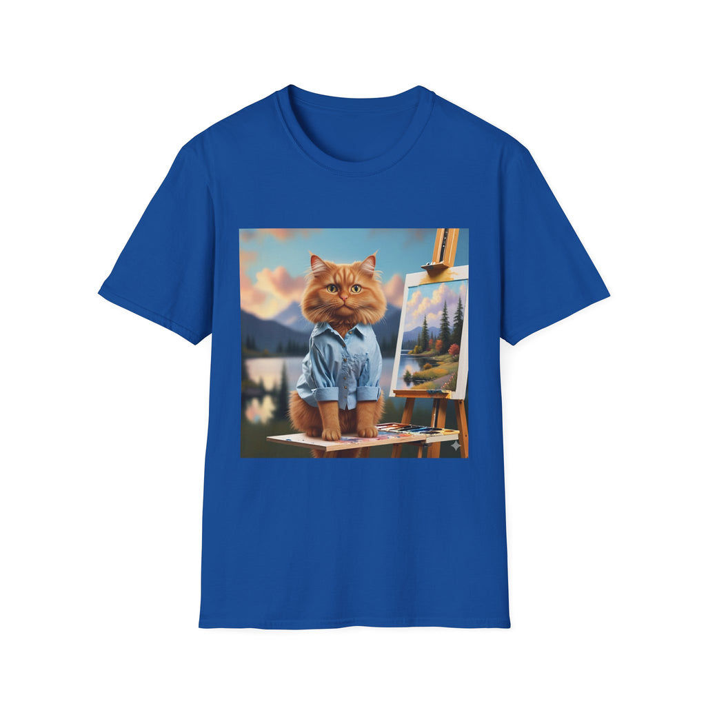 Happy Little Painter Cat T-Shirt