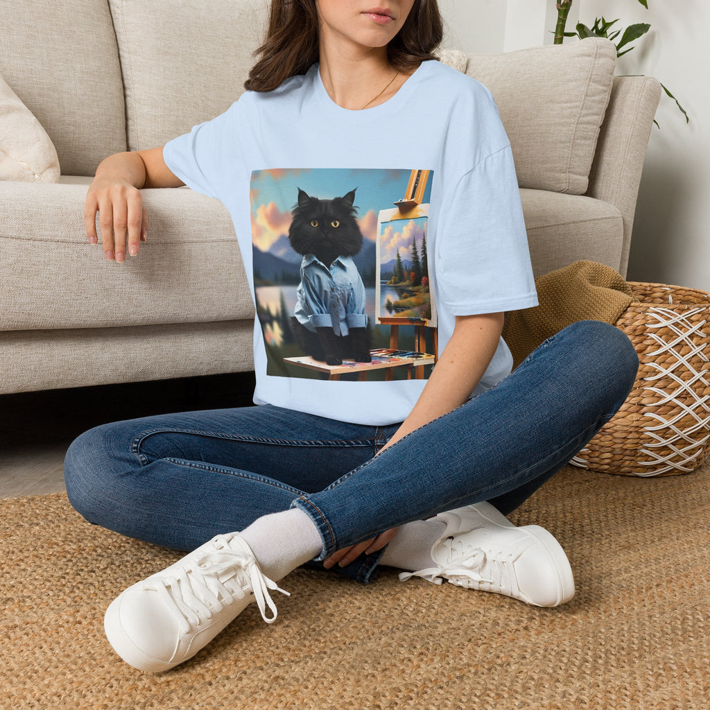 Happy Little Painter Cat T-Shirt