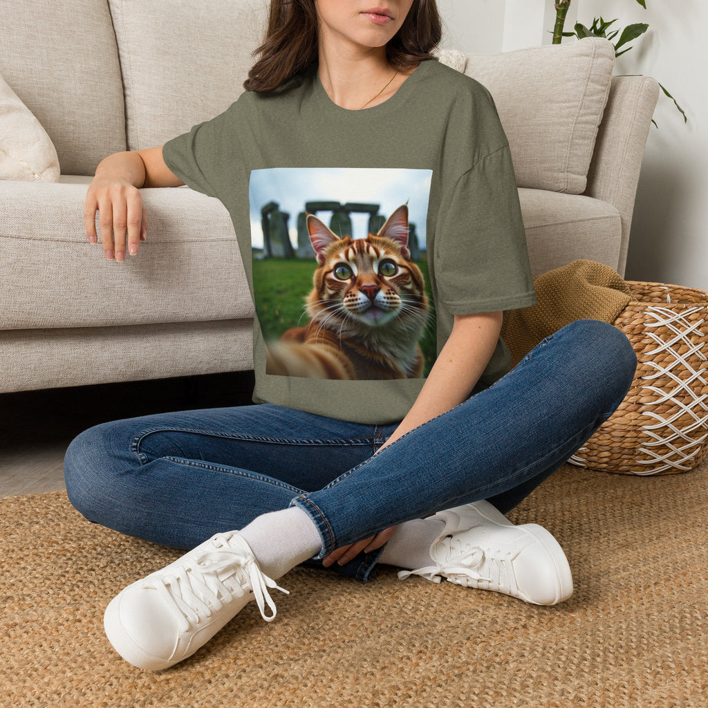 Cat Selfie at Stonehenge T-Shirt
