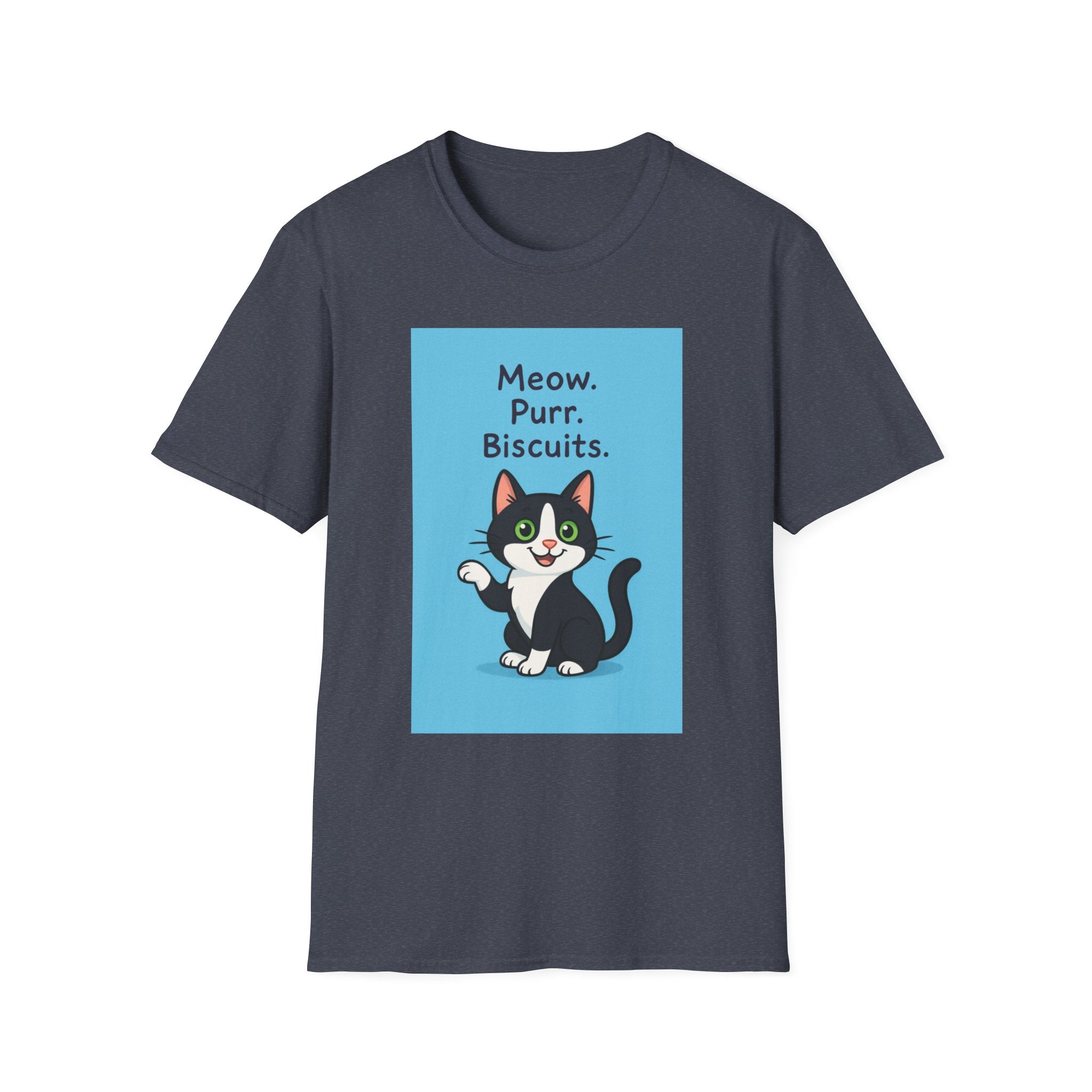 Meow Purr Biscuits T-Shirt, Cat Lover Gift, Cute Kitty Tee, Funny Animal Shirt, Kitten Graphic Top, Feline Apparel