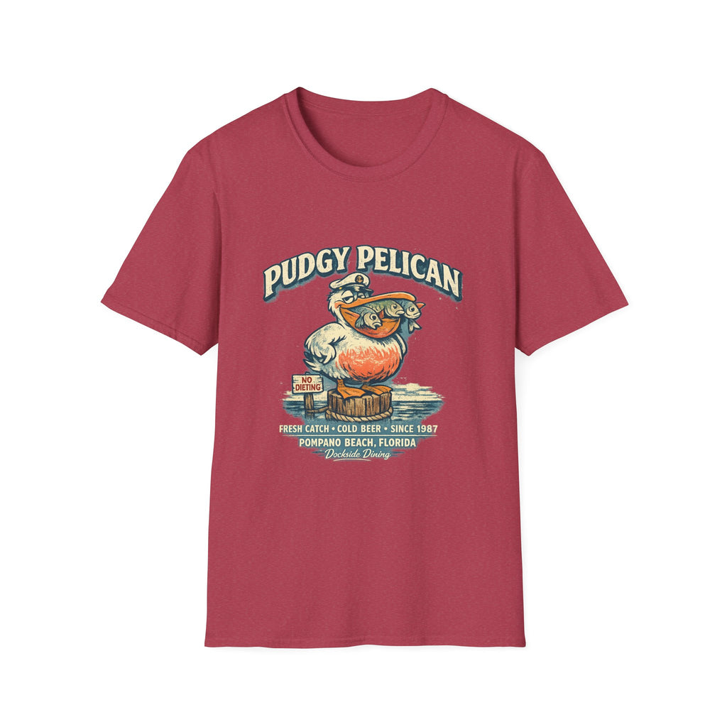 Pudgy Pelican Graphic T-Shirt — Vintage Beach Bird Tee
