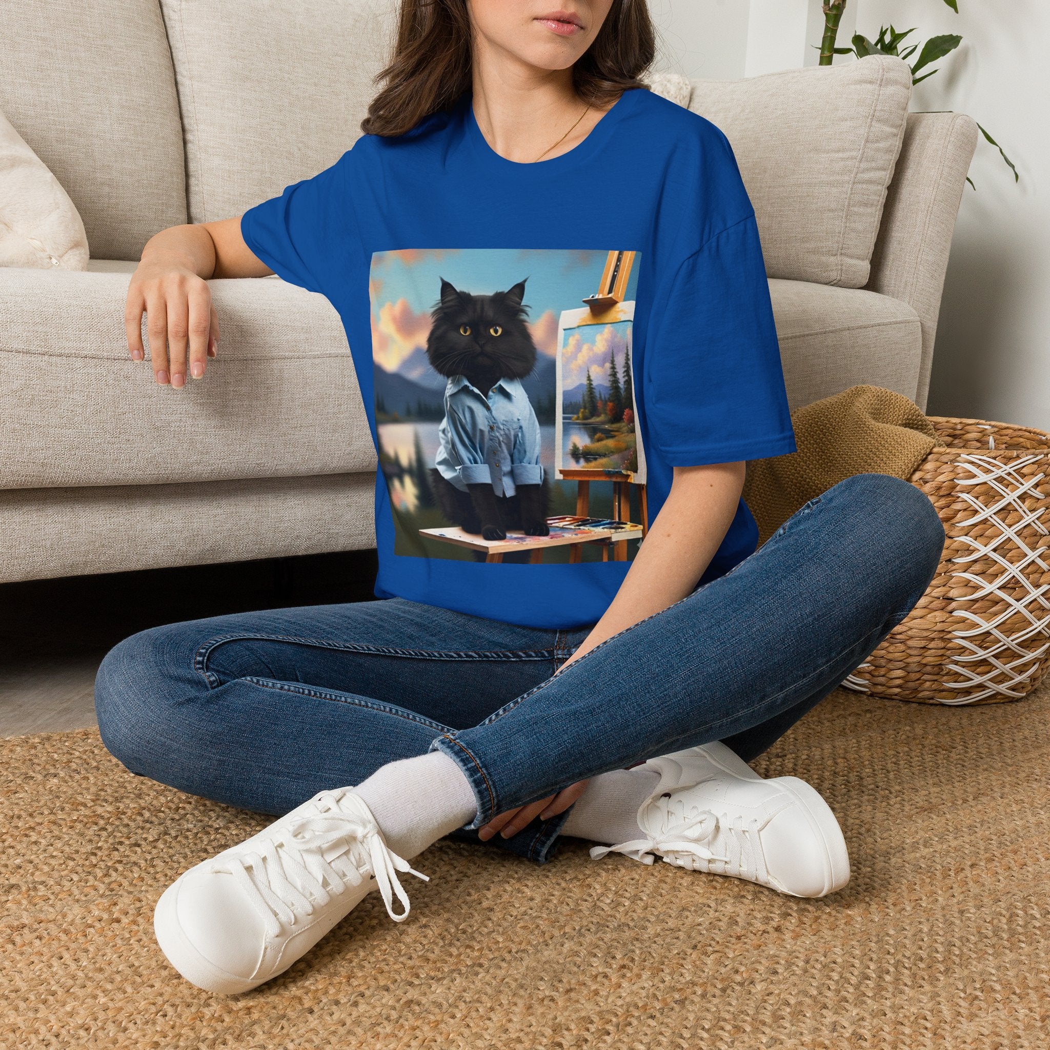 Happy Little Painter Cat T-Shirt