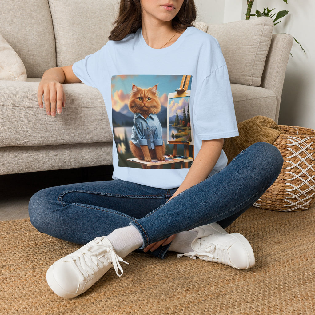 Happy Little Painter Cat T-Shirt