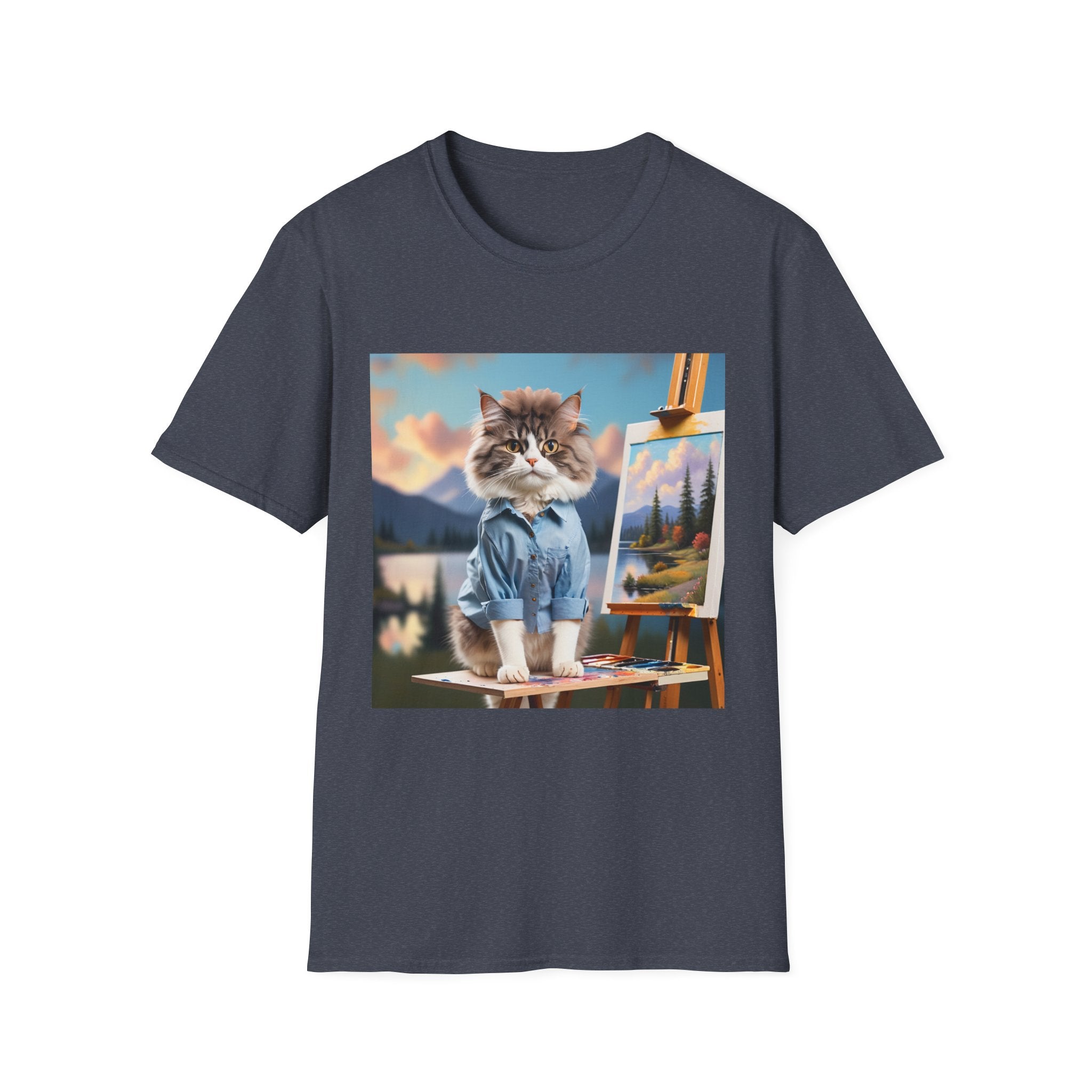 Happy Little Painter Cat T-Shirt