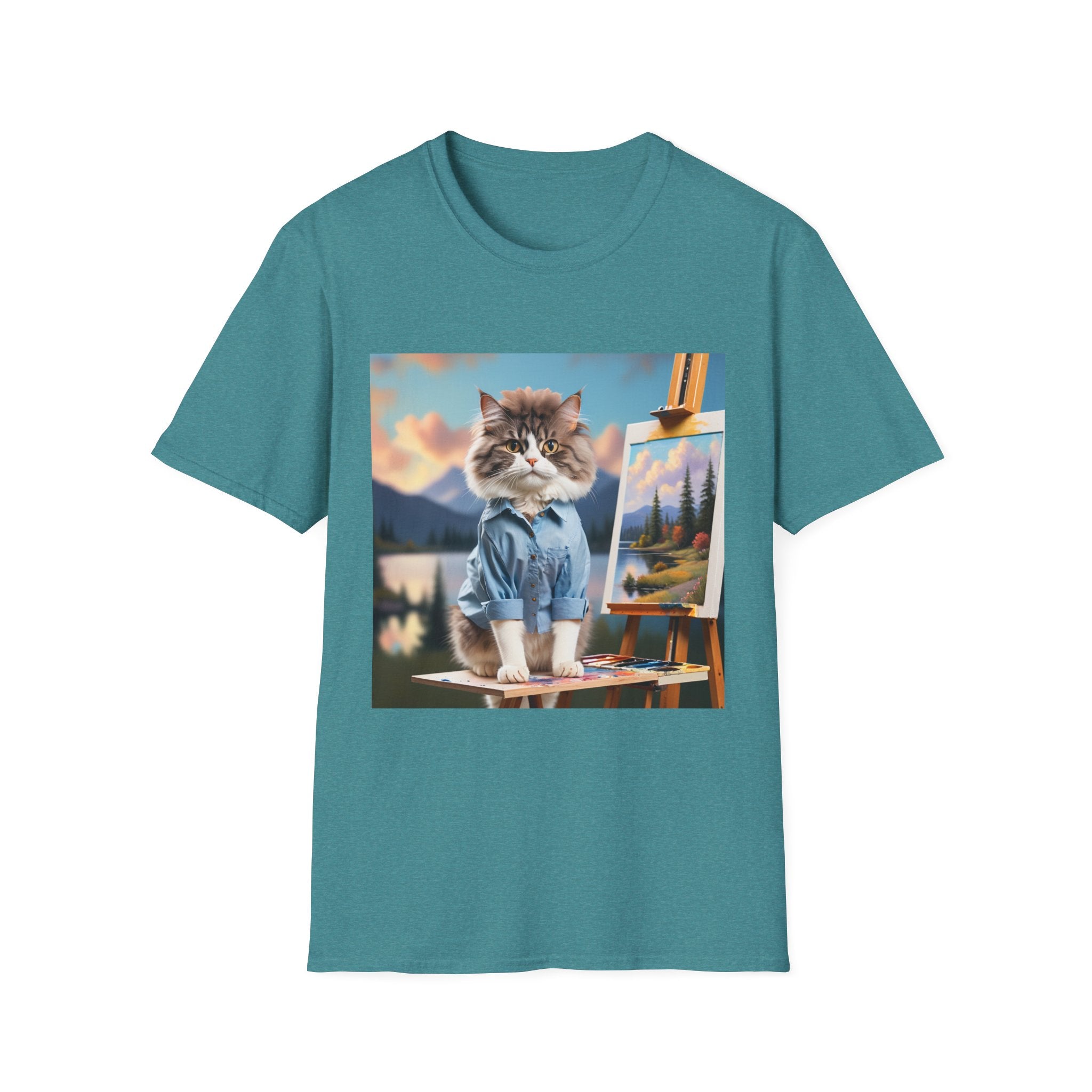 Happy Little Painter Cat T-Shirt