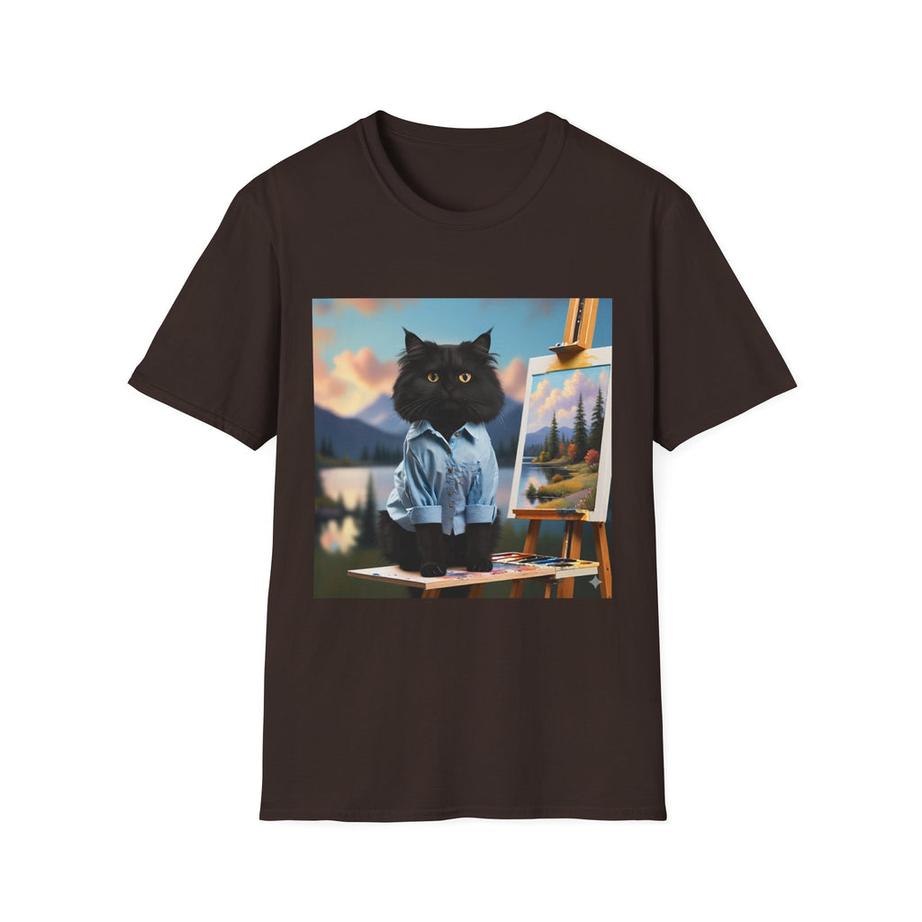 Happy Little Painter Cat T-Shirt