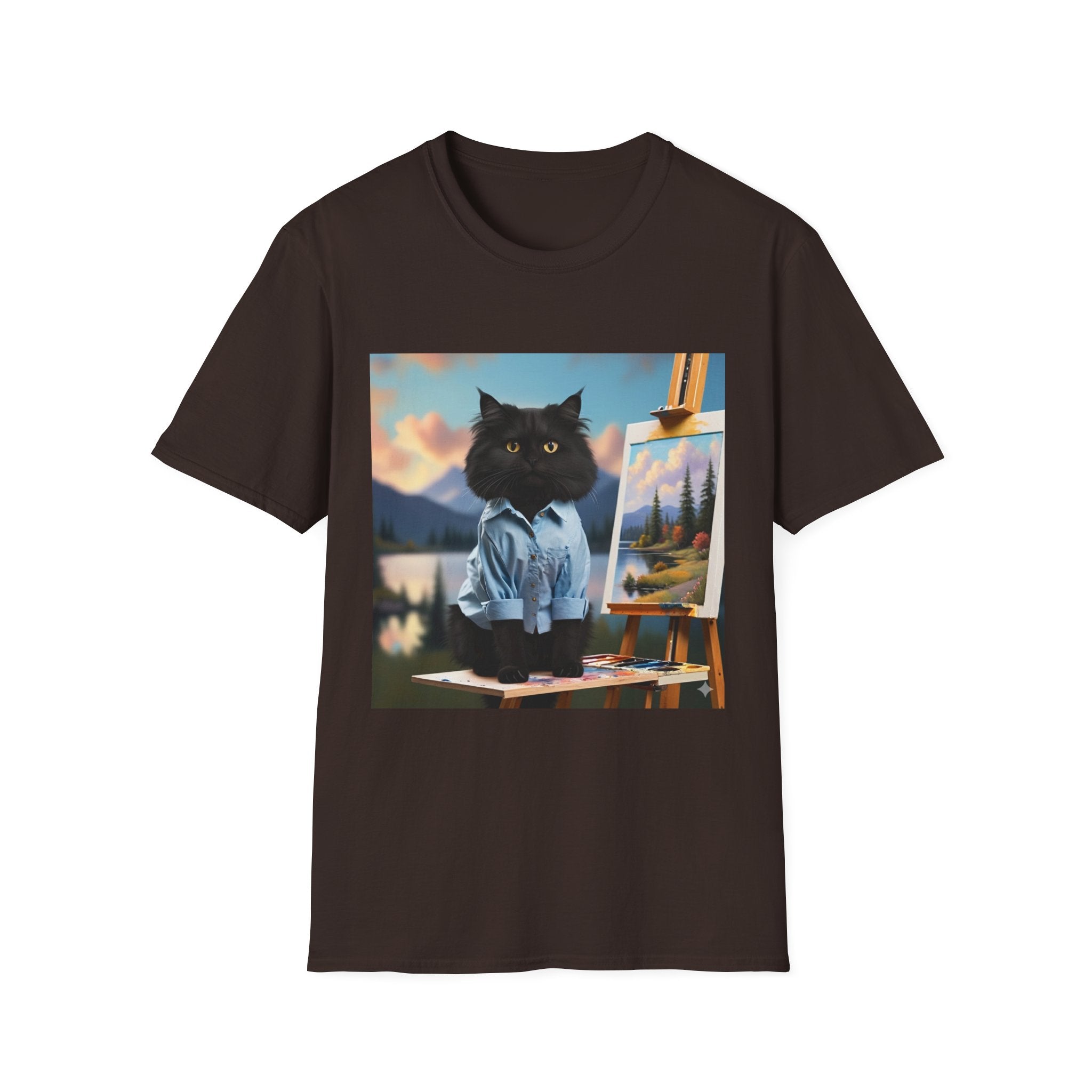 Happy Little Painter Cat T-Shirt