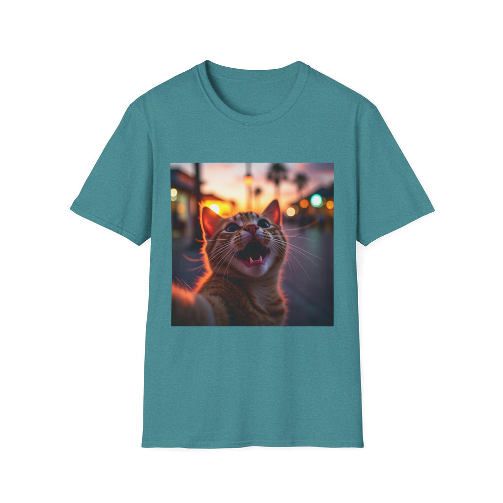 Festive Cat Selfie T-Shirt