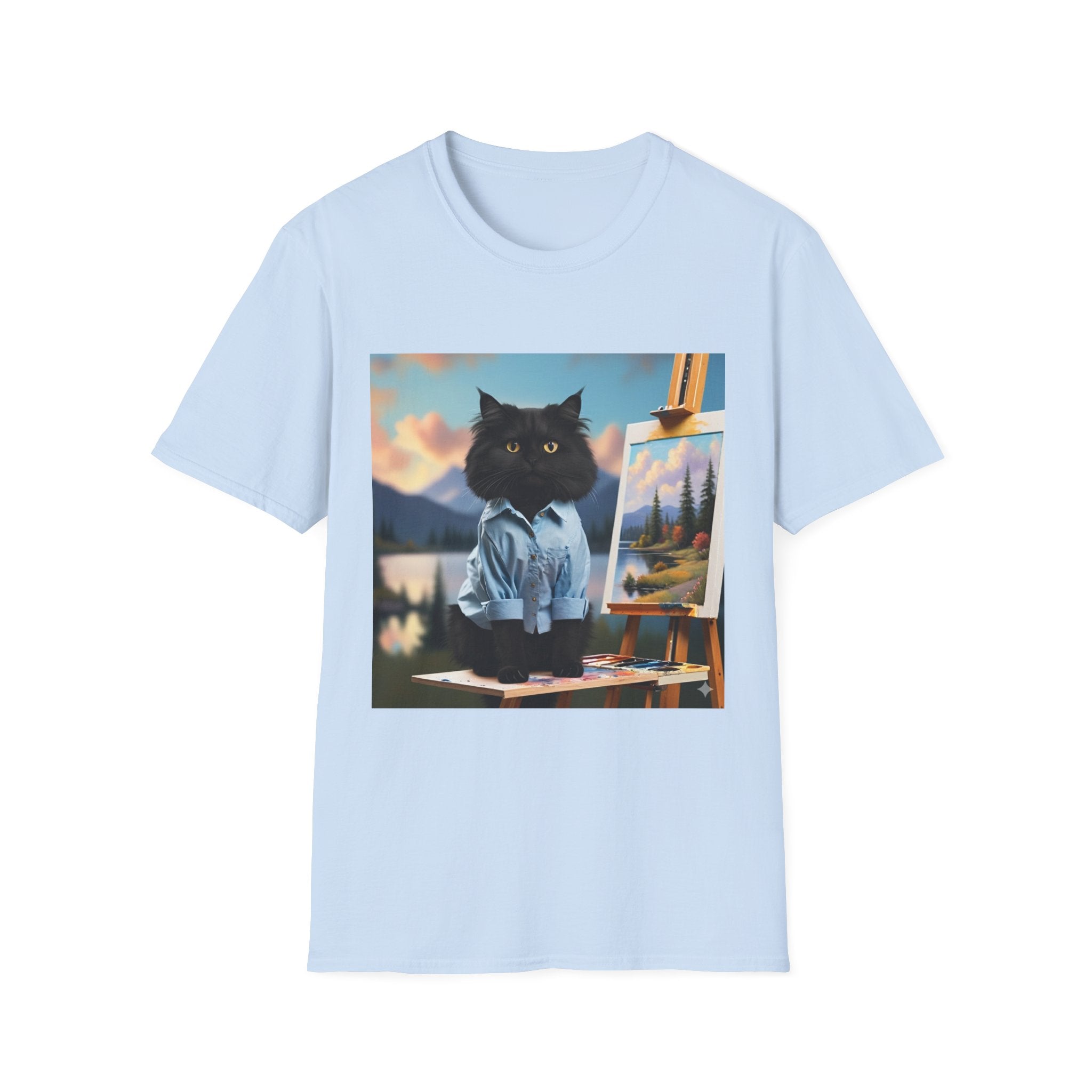 Happy Little Painter Cat T-Shirt