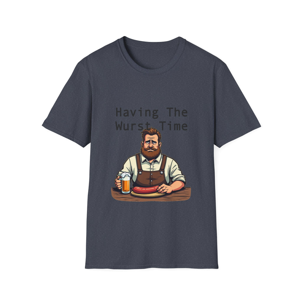 Having The Wurst Time T-Shirt, Funny German Beer, Unisex Humor Tee, Oktoberfest Gift, Casual Wear, Party Outfit