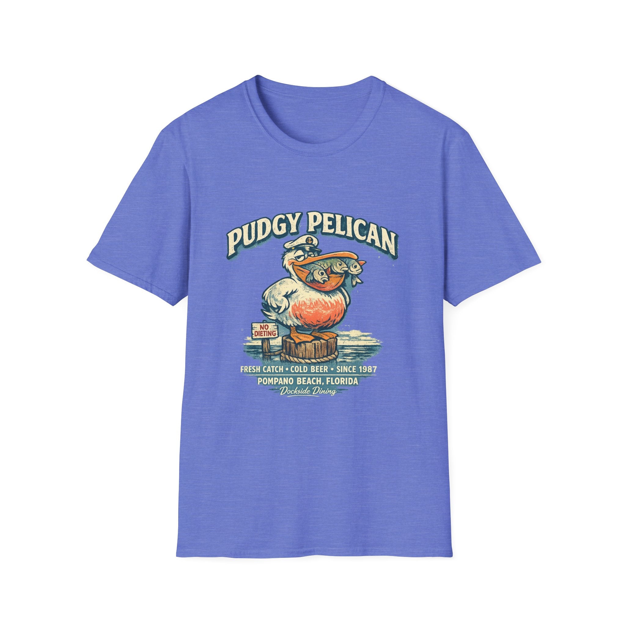 Pudgy Pelican Graphic T-Shirt — Vintage Beach Bird Tee