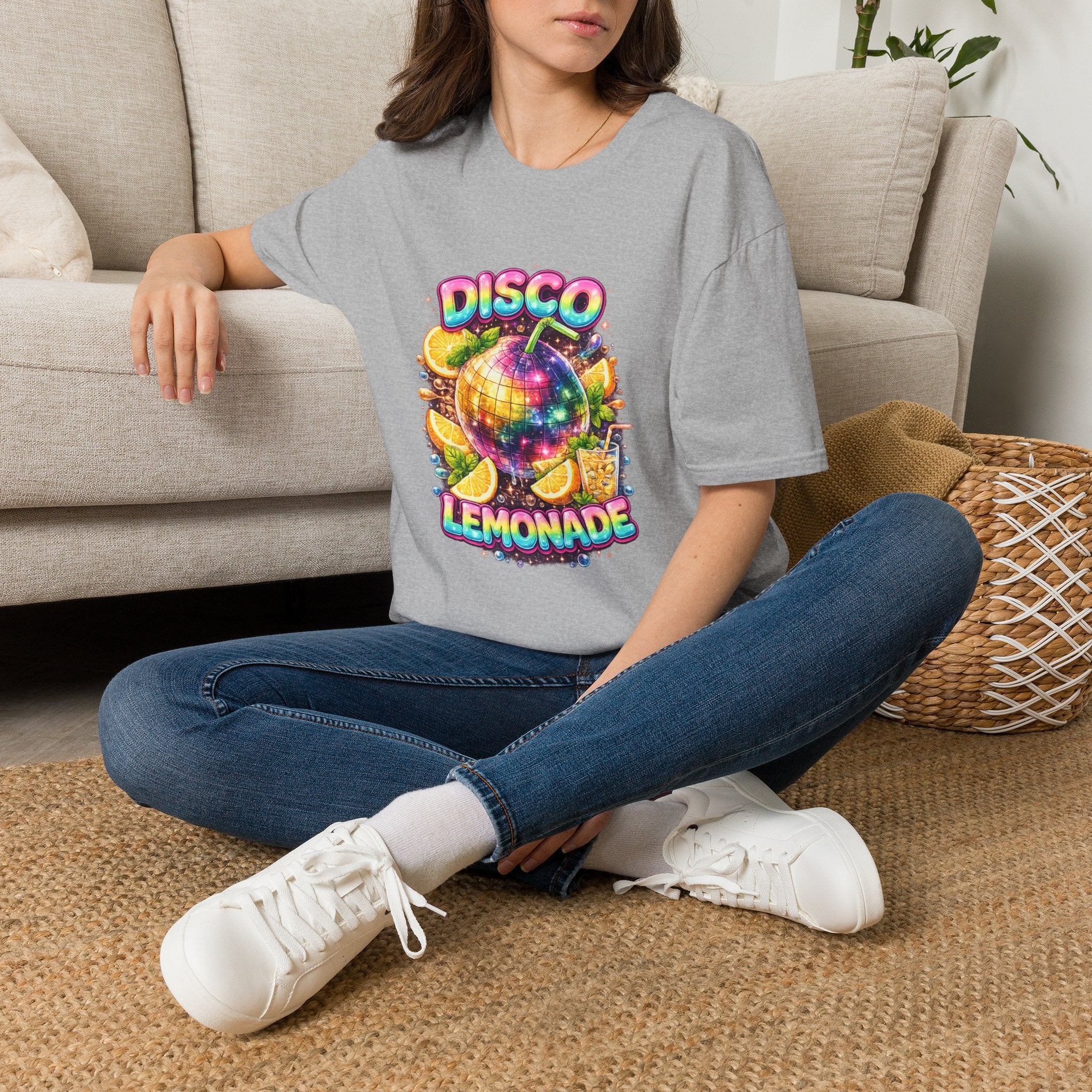 Disco Lemonade – Retro Groovy Lemon Disco Ball T-Shirt