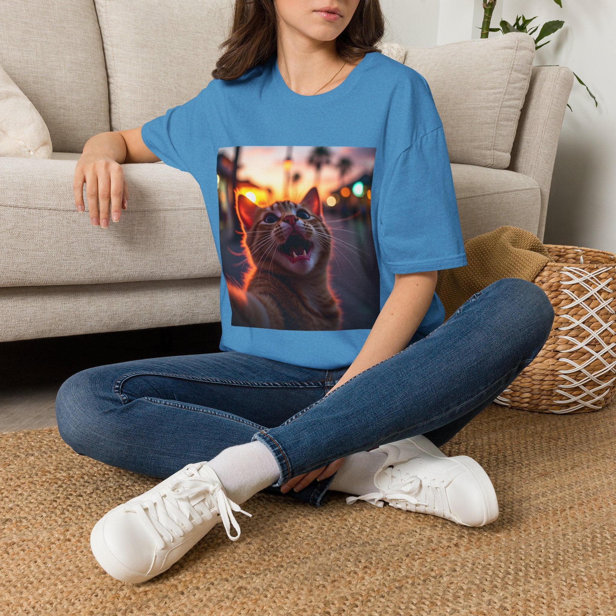 Festive Cat Selfie T-Shirt