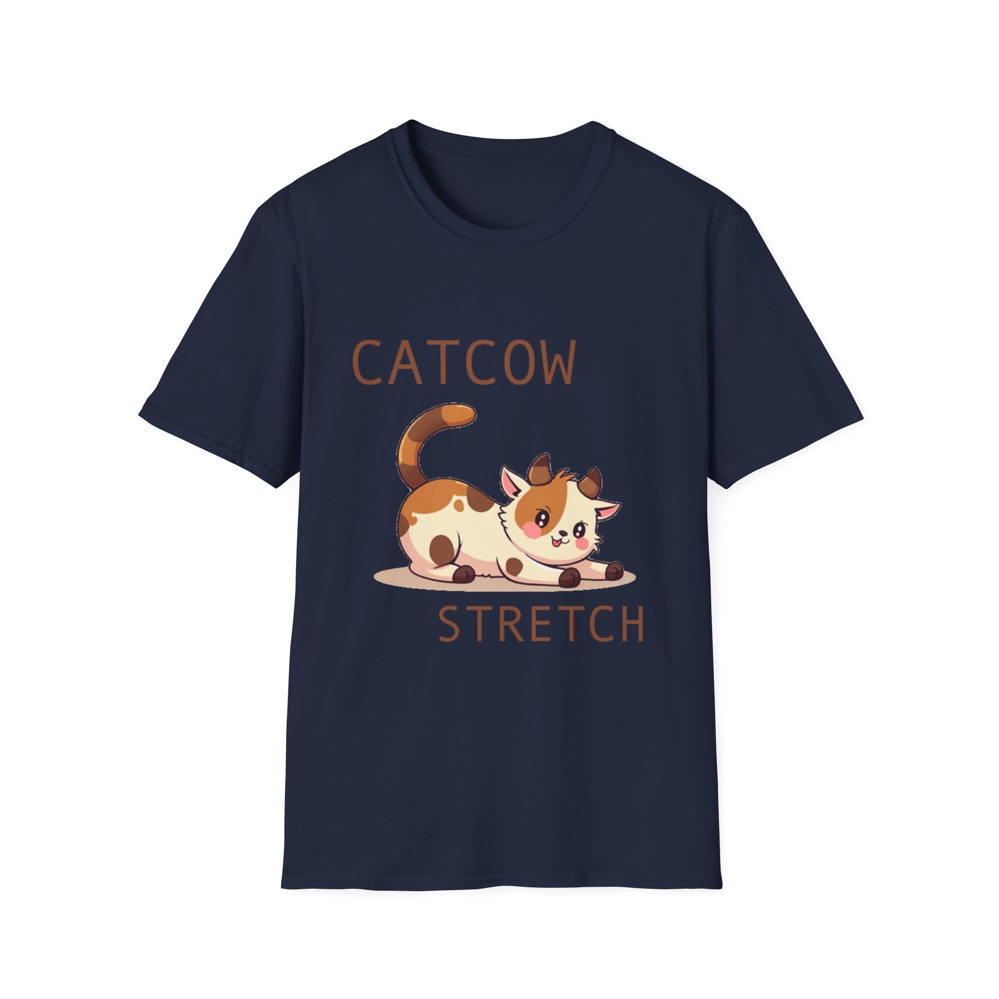 Catcow Stretch T-Shirt | Cute Calico Cat Illustration