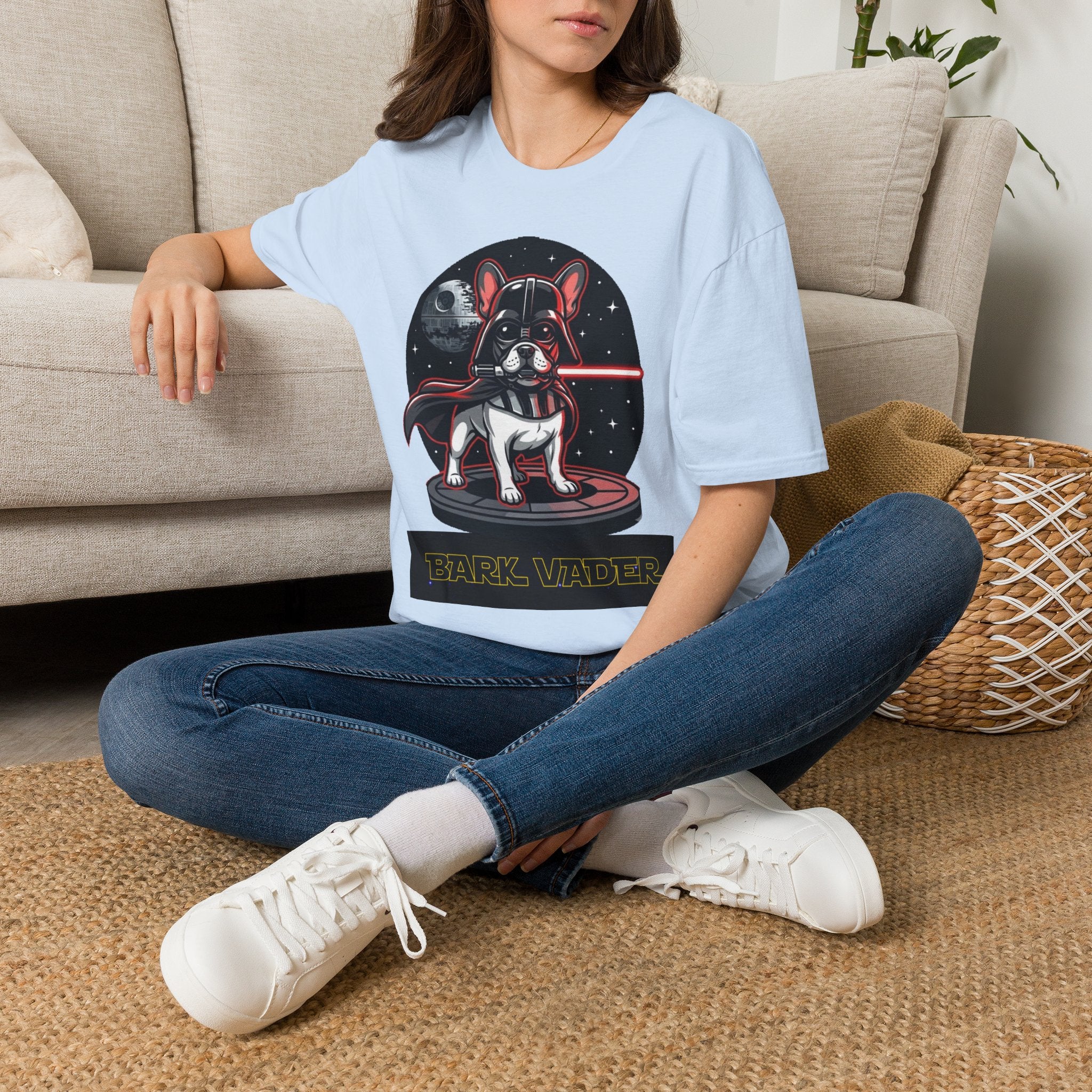 Bark Vader French Bulldog T-Shirt | Space Dog, Lightsaber Humor