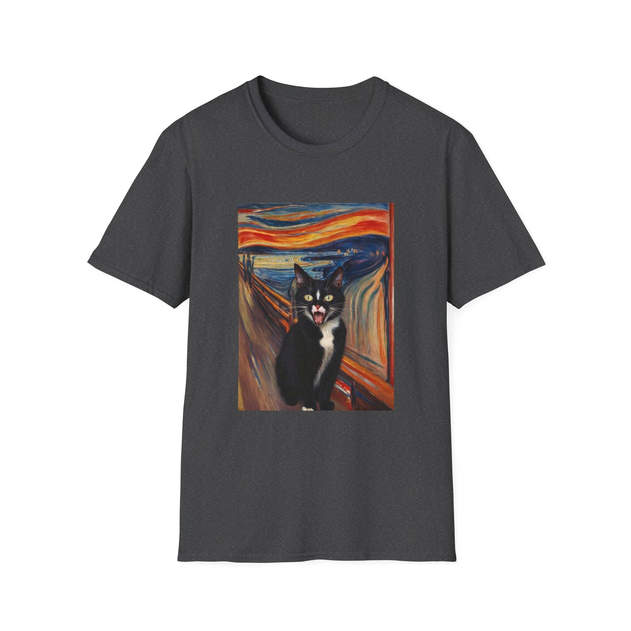The Scream Cat T-Shirt - Funny Edvard Munch Parody Tee, Cat Art Shirt for Men & Women