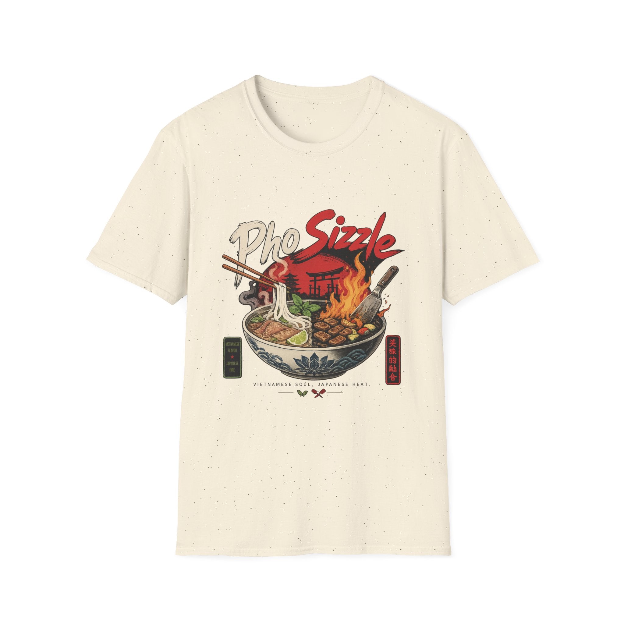 Pho Sizzle T-Shirt – Asian Fusion Street Food Bowl Graphic Tee