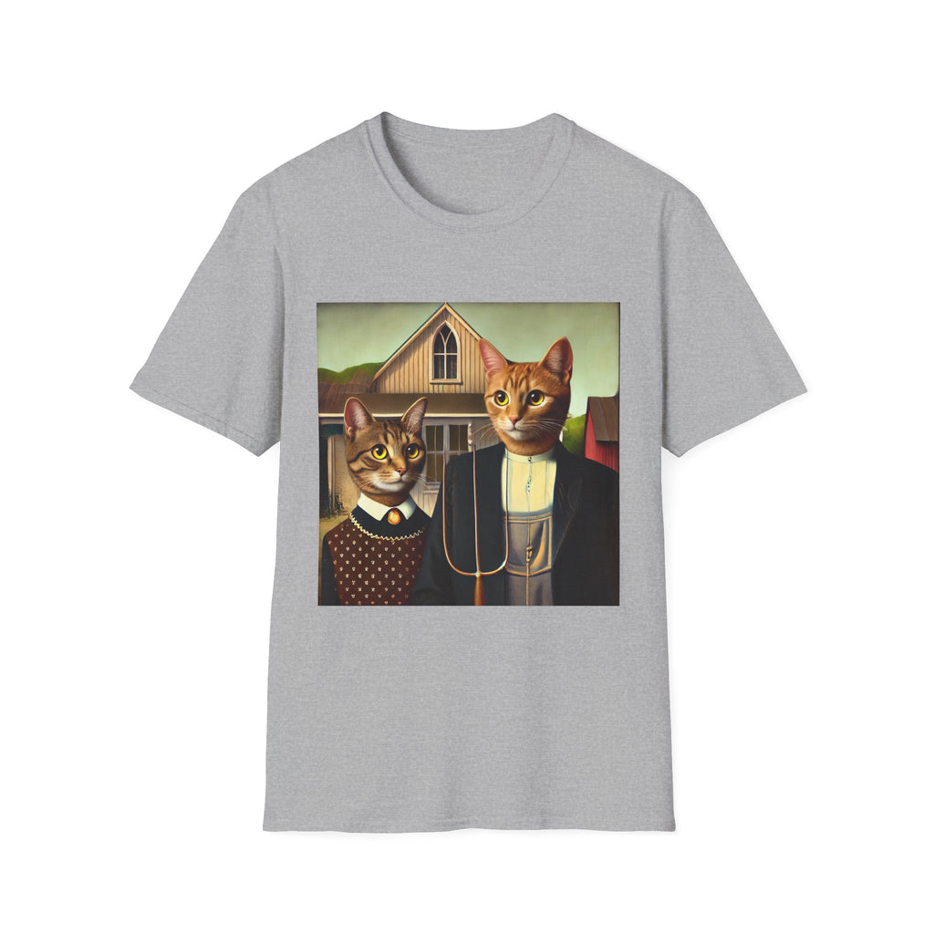 American Gothic Cats T-shirt